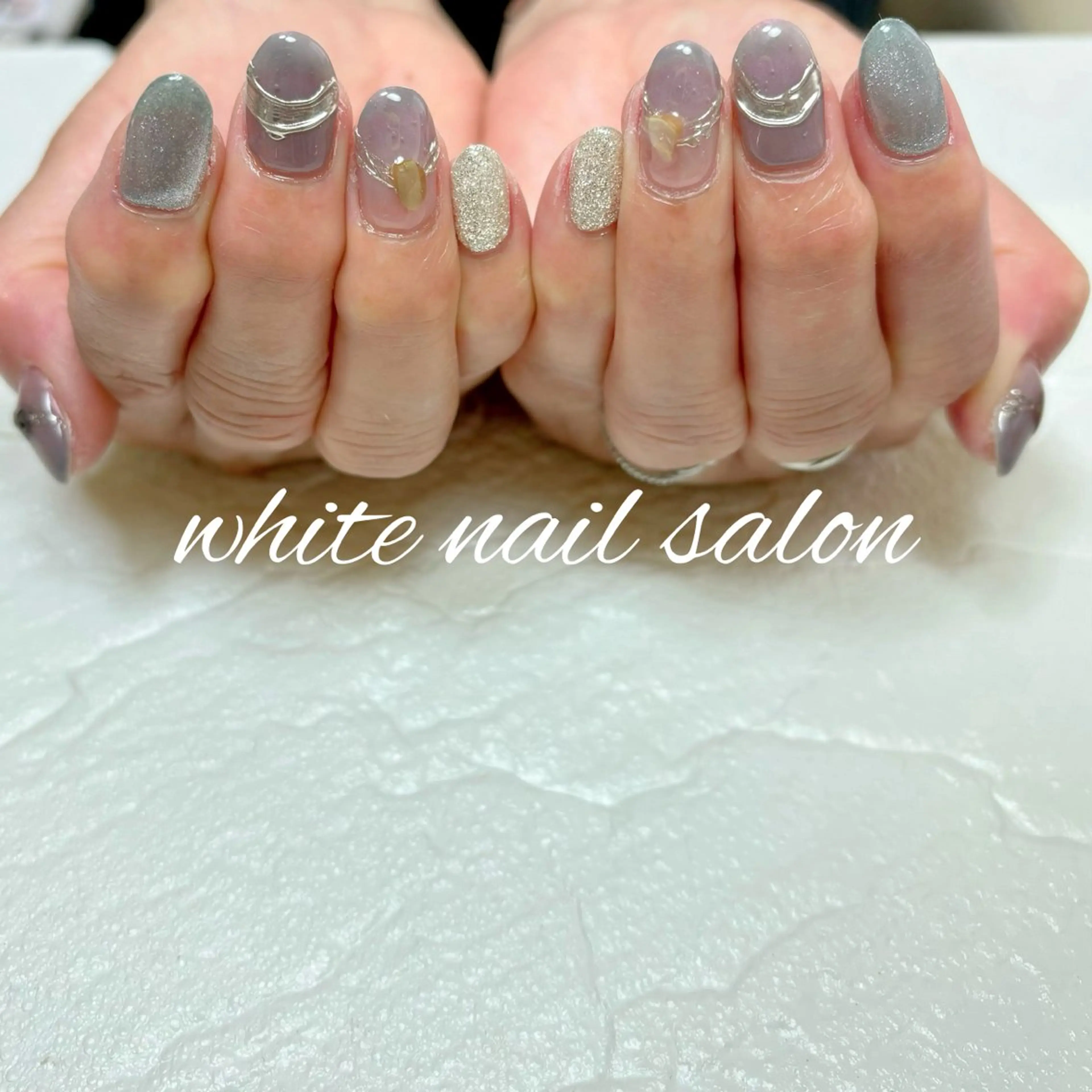 ネイル ホワイト ハンドネイル white nail salonのネイルデザイン