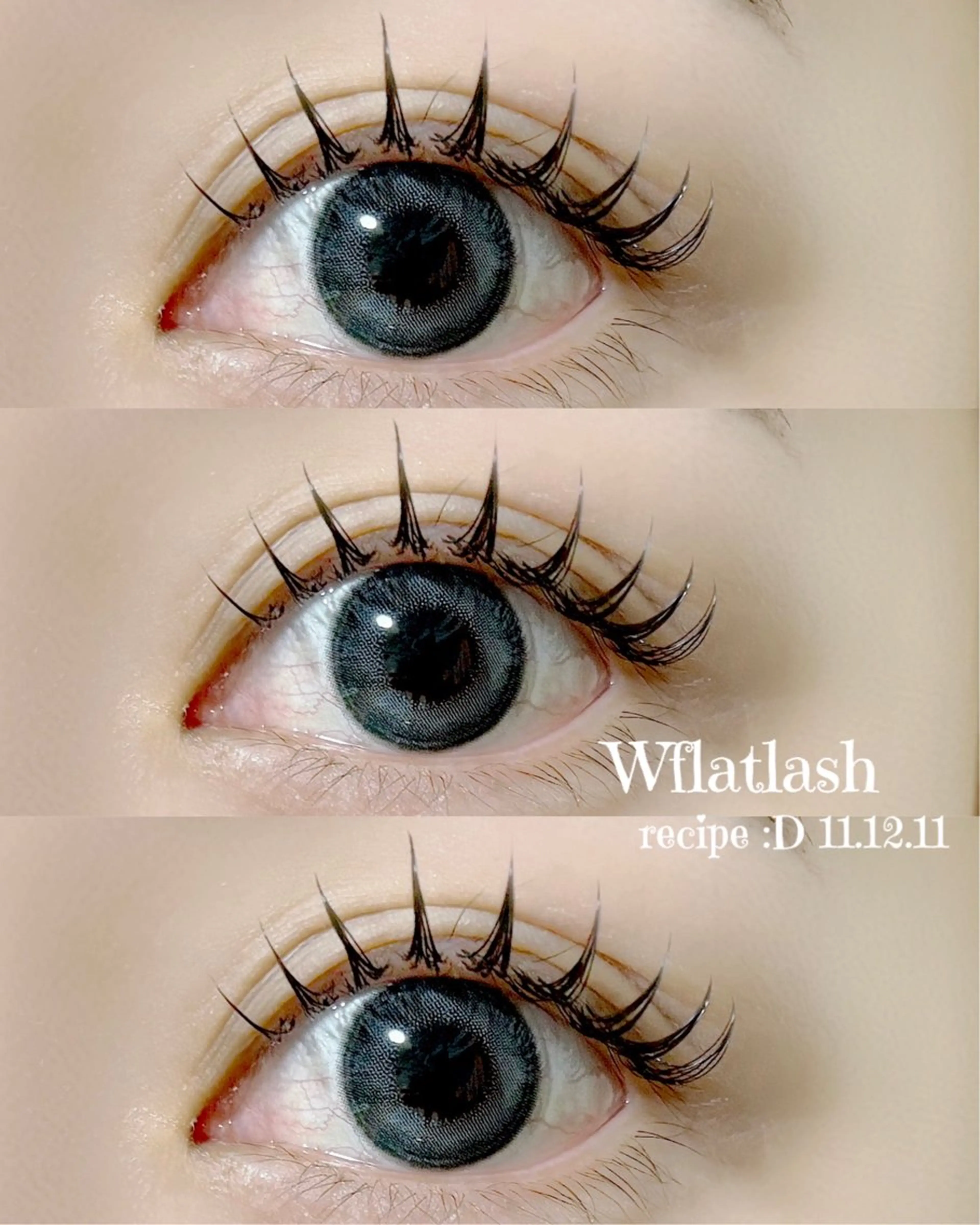 【オフ無料】ボリューム🆙ダブルフラットラッシュ100束(200本)✨カラー変更可⭕️の写真