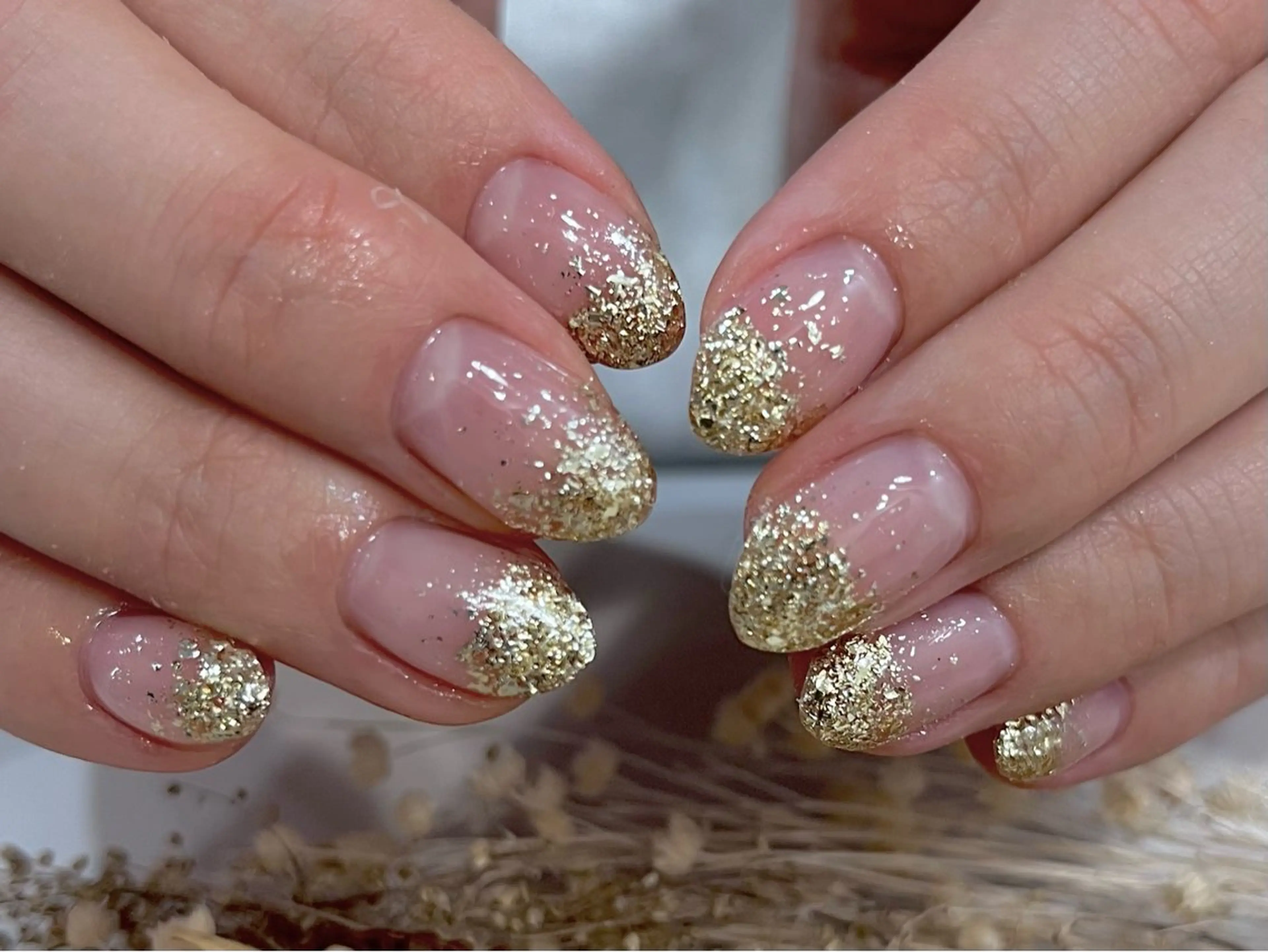 ネイル グラデーション キラキラネイル ラメ(グリッター) ラメグラデーション Queen nail所属・QUEENＮA IＬ JR寺田町1分のネイルデザイン