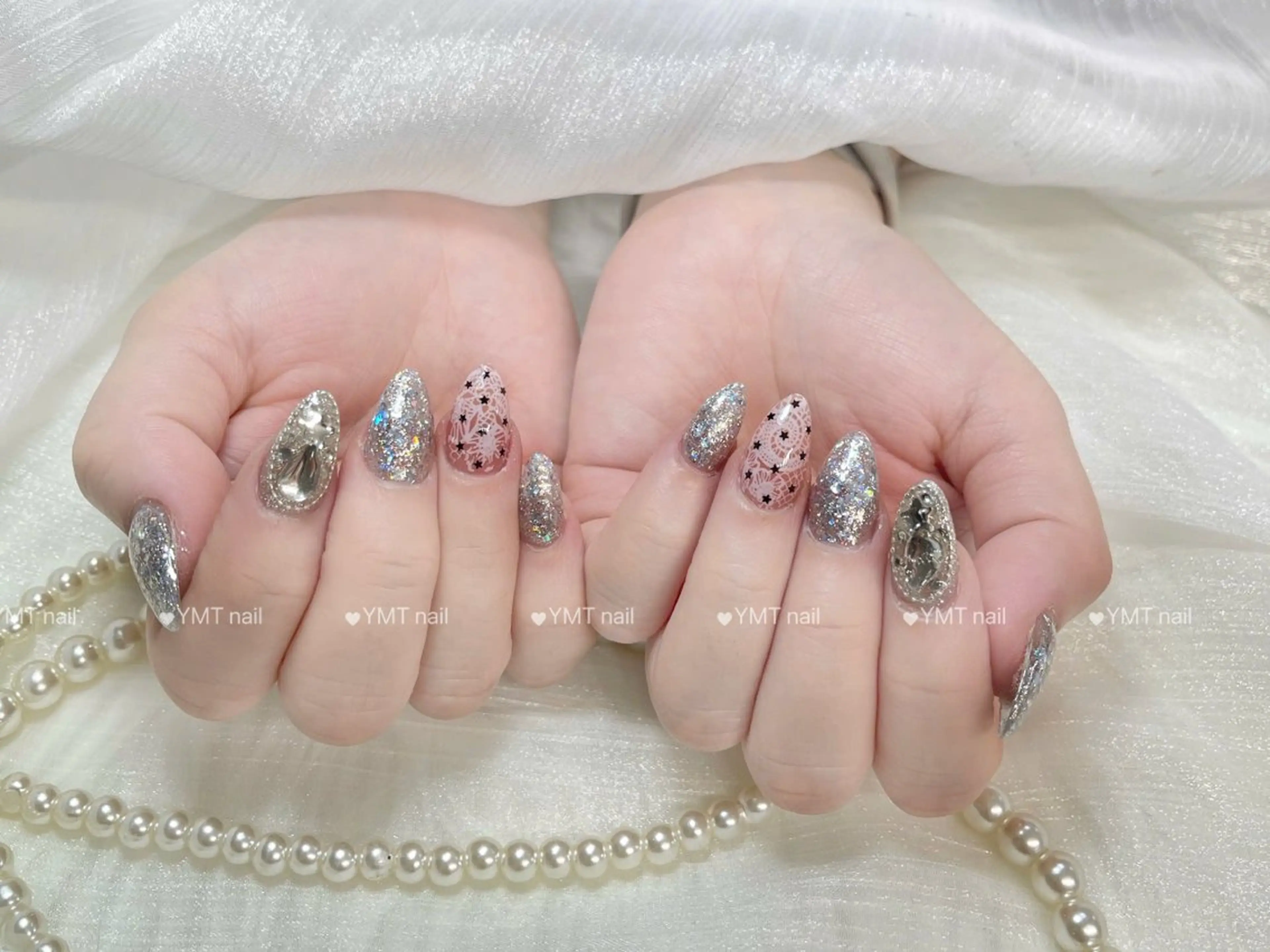 ネイル 長さ出し フットネイル ジェルネイル 韓国ネイル マグネットネイル ハンドネイル YMT NailStudioのネイルデザイン
