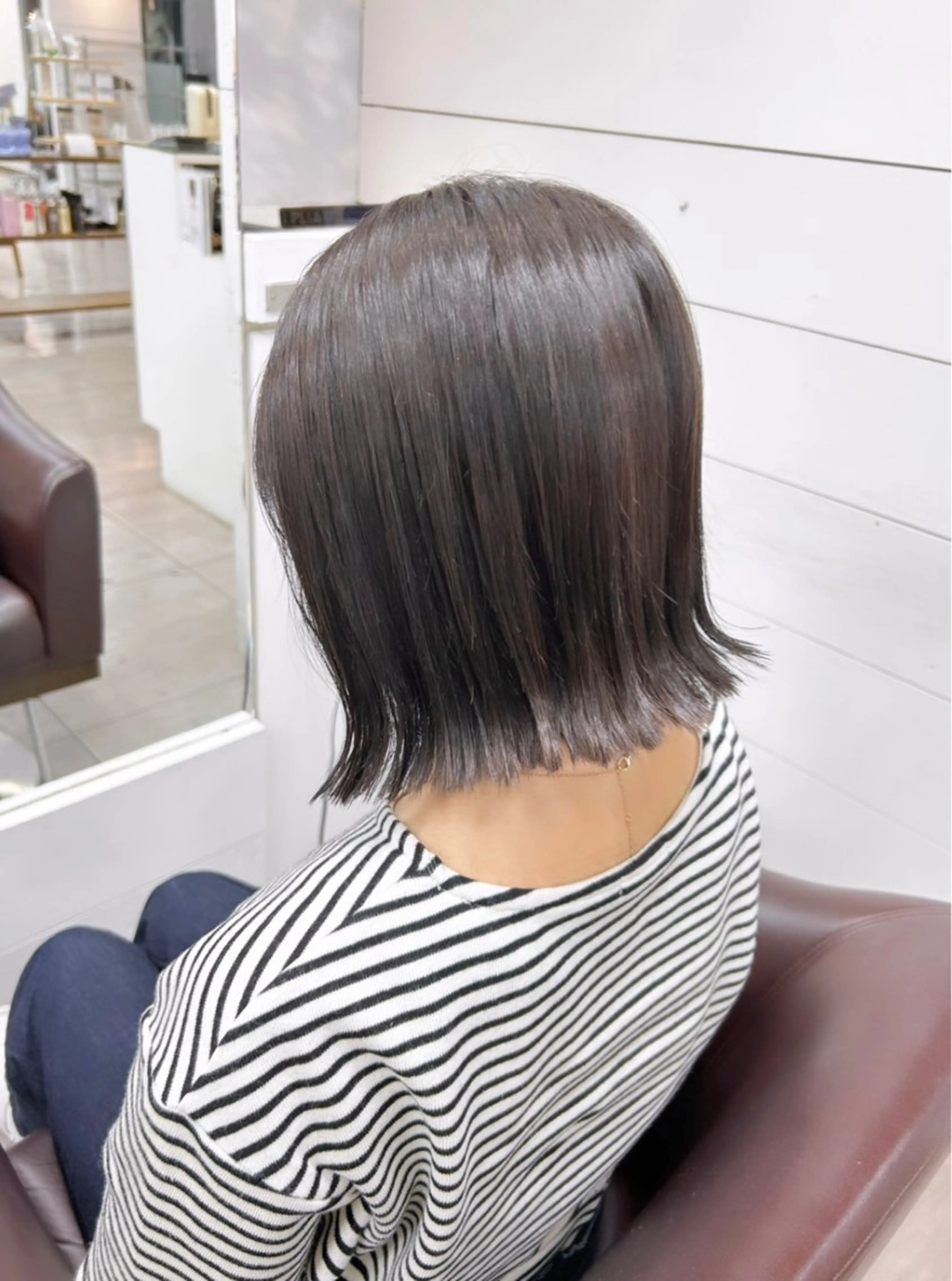 ミディアム 切りっぱなしボブ ボブ 🫧艶髪カラー🫧 森本くるみのヘアスタイル