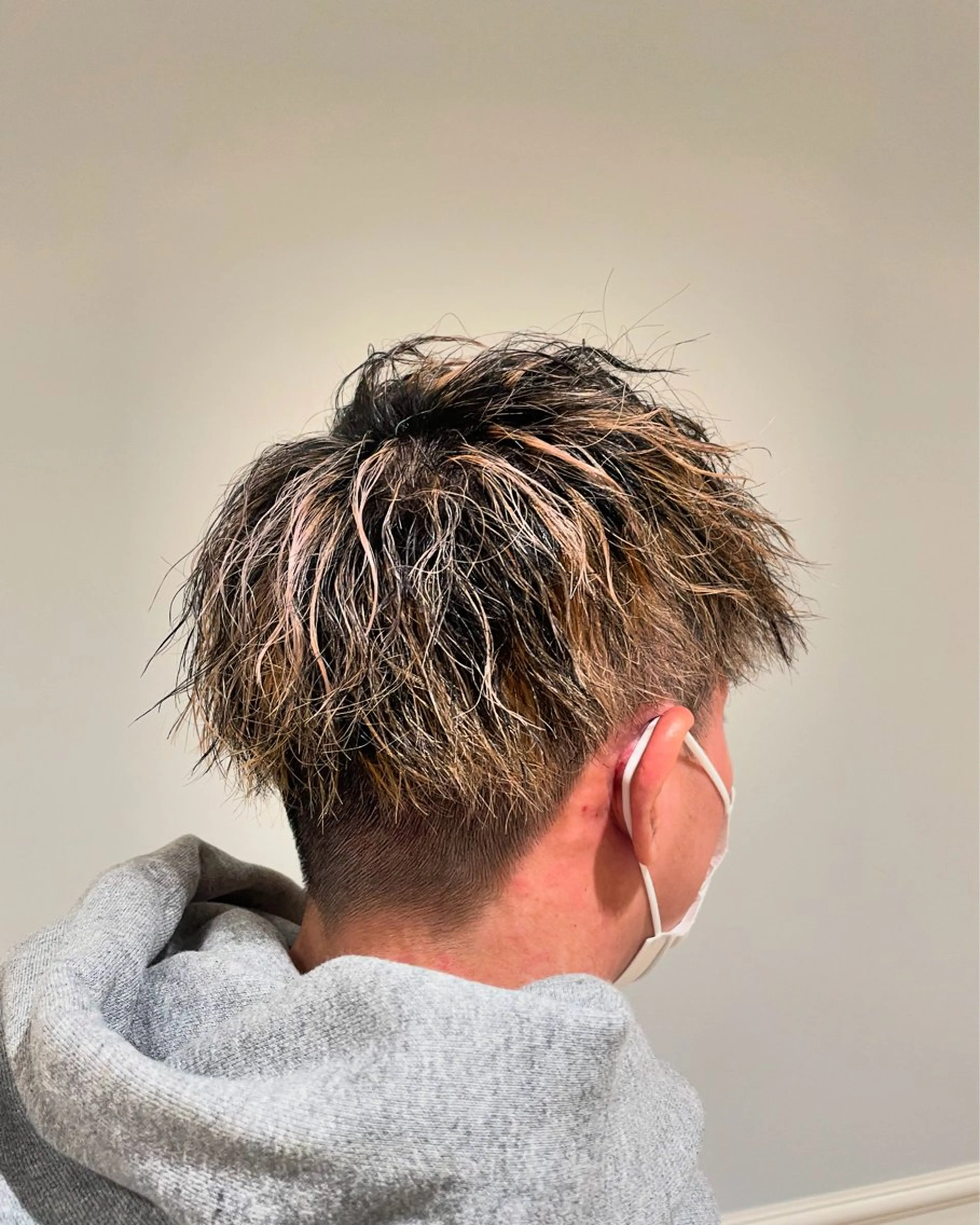 ミディアム ハイライト メンズパーマ/カット / 古川　諒のヘアスタイル