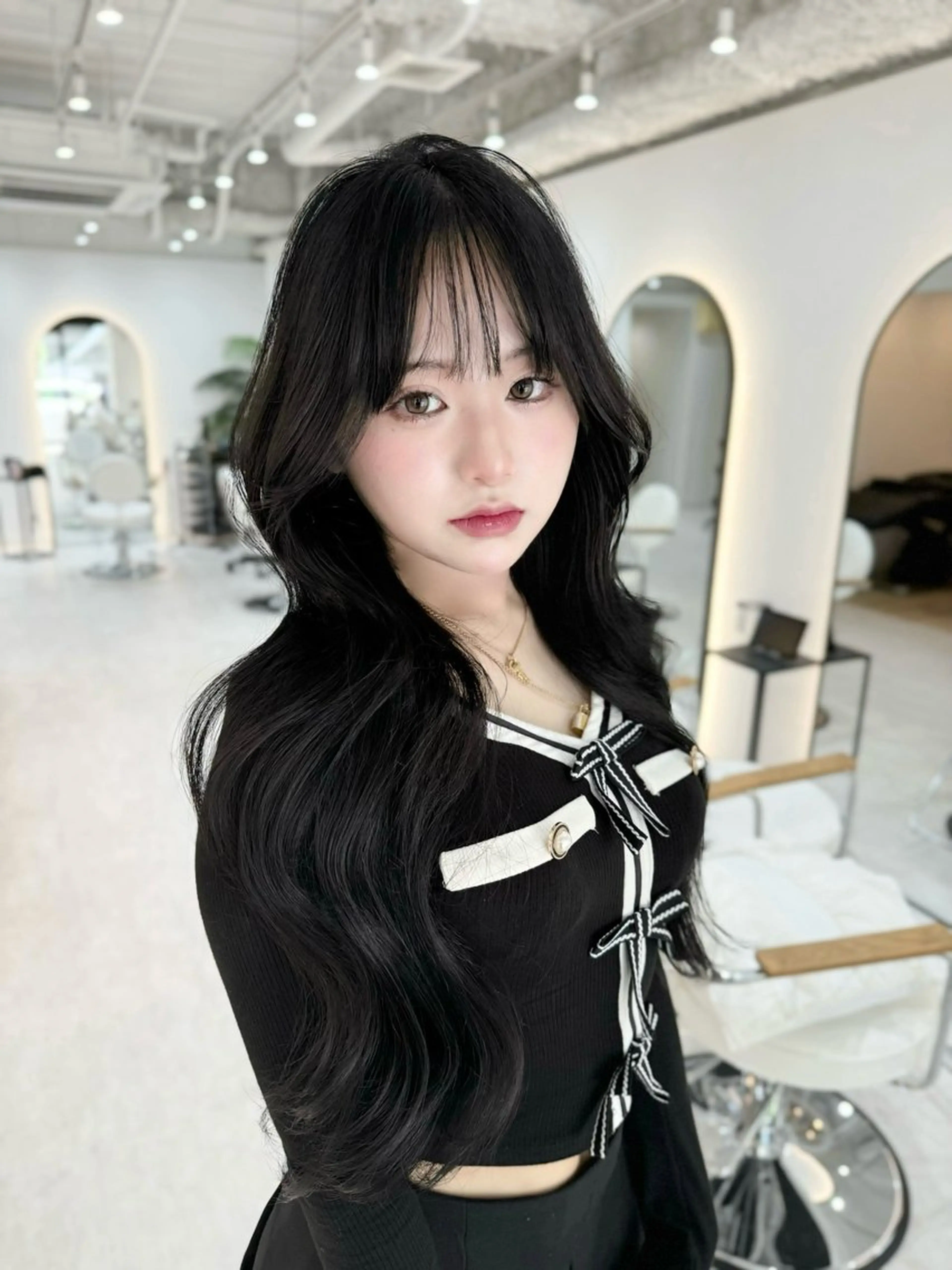 ロング カット ヘアカラー トリートメント 韓国ヘア🩶侑矢 艶髪透明感/福岡のヘアスタイル