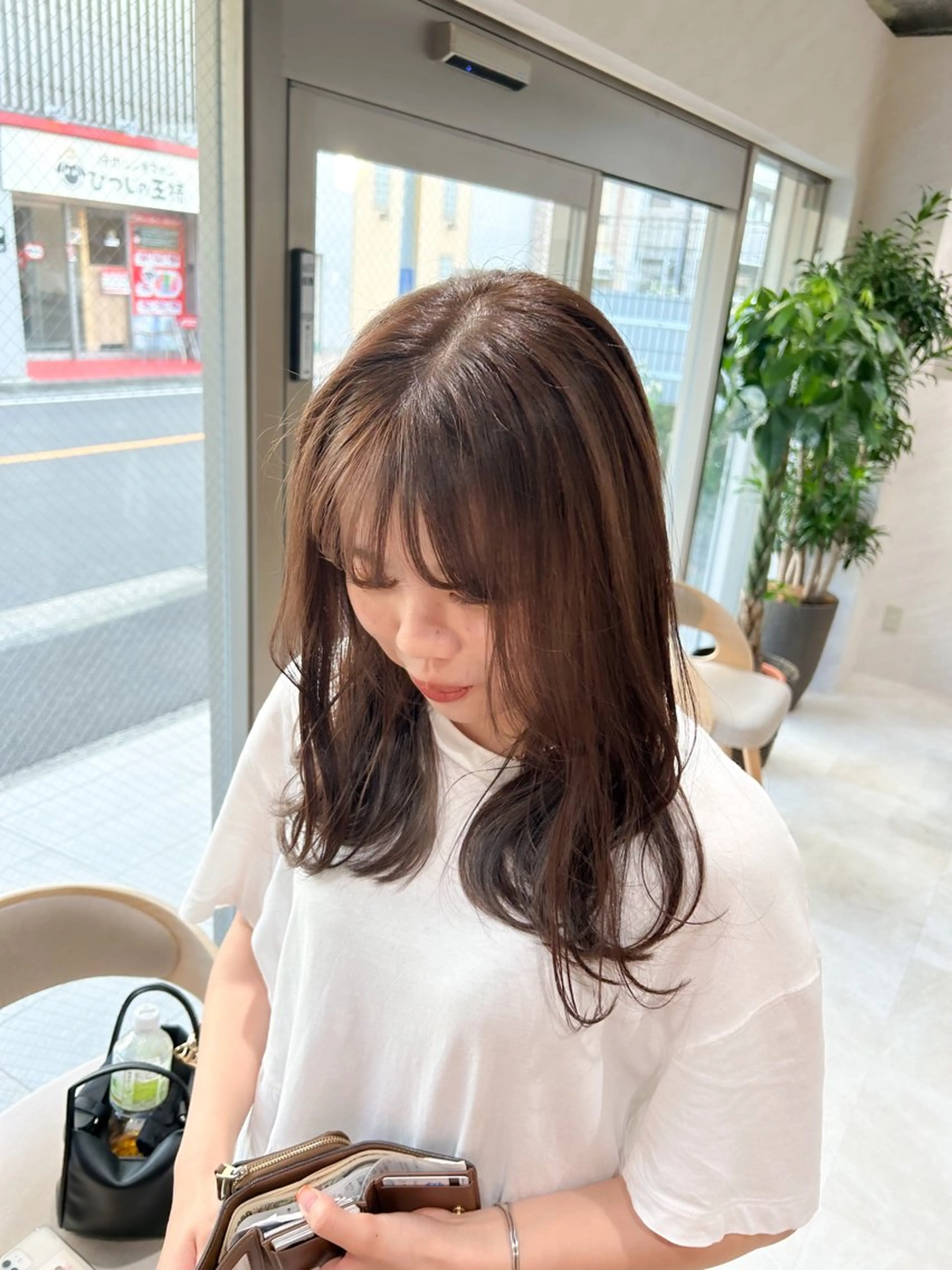 セミロング カラー ベージュカラー カット ヘアカラー トリートメント 🎀髪質改善・艶髪カ ラー🎀YUMEKAのヘアスタイル