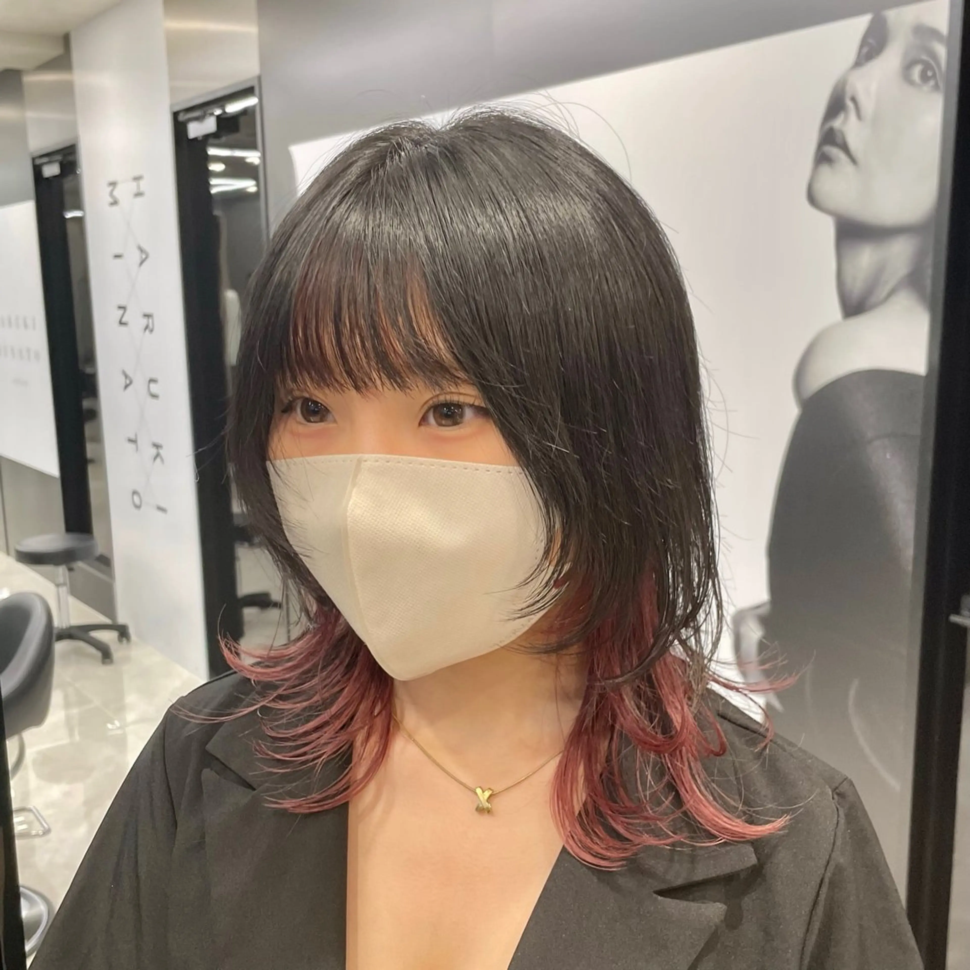 セミロング カラー HARUKI MINATO Japan SENDAI所属・🌈【透明感・韓国 ヘア】がっきー🌈のヘアスタイル