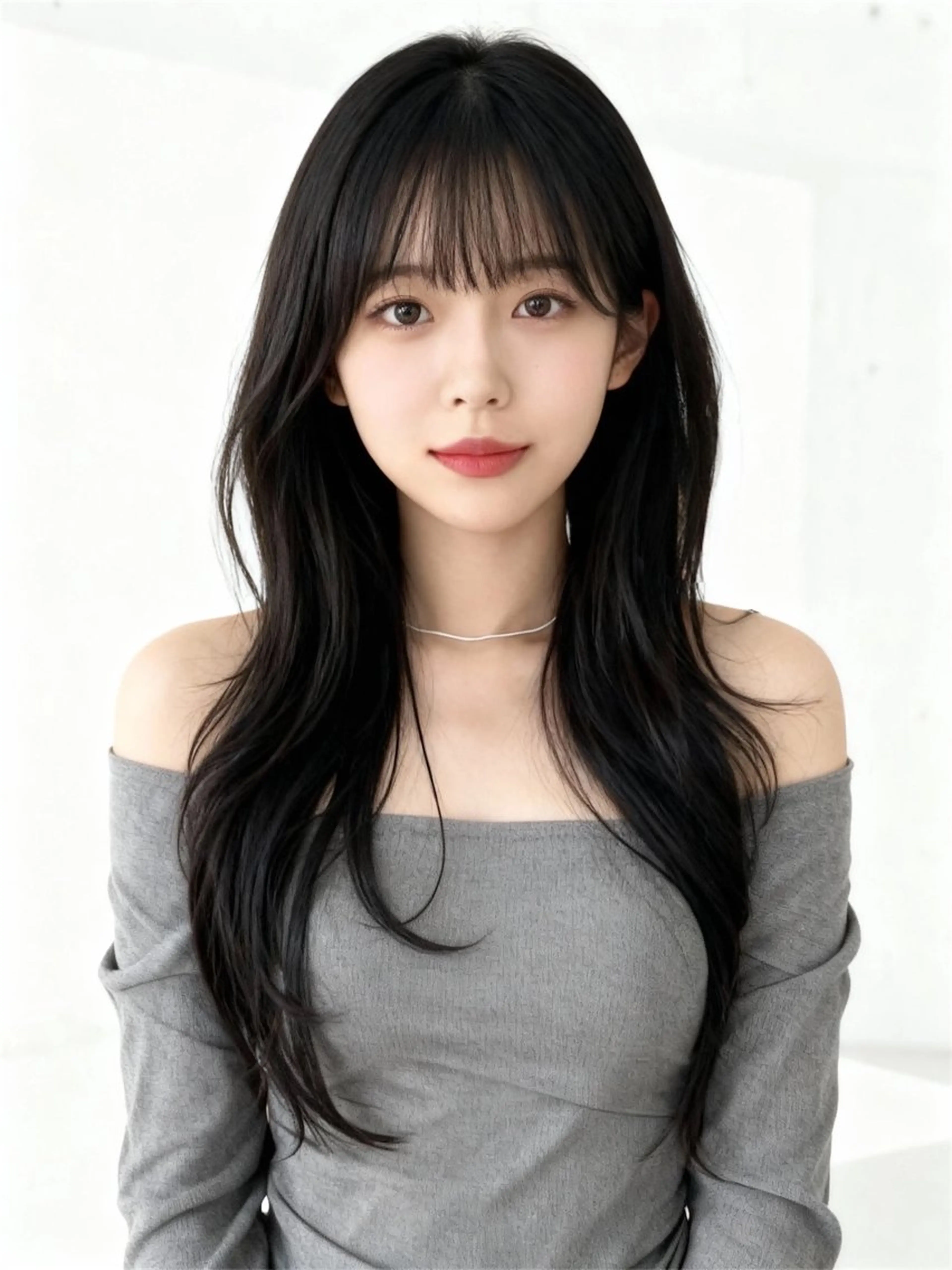 セミロング カラー アディクシーカラー 透明感カラー くびれヘア 顔まわりレイヤー 韓国風ヘア カット トリートメント 韓国レイヤーカット 🫧大阪梅田レイヤーのヘアスタイル