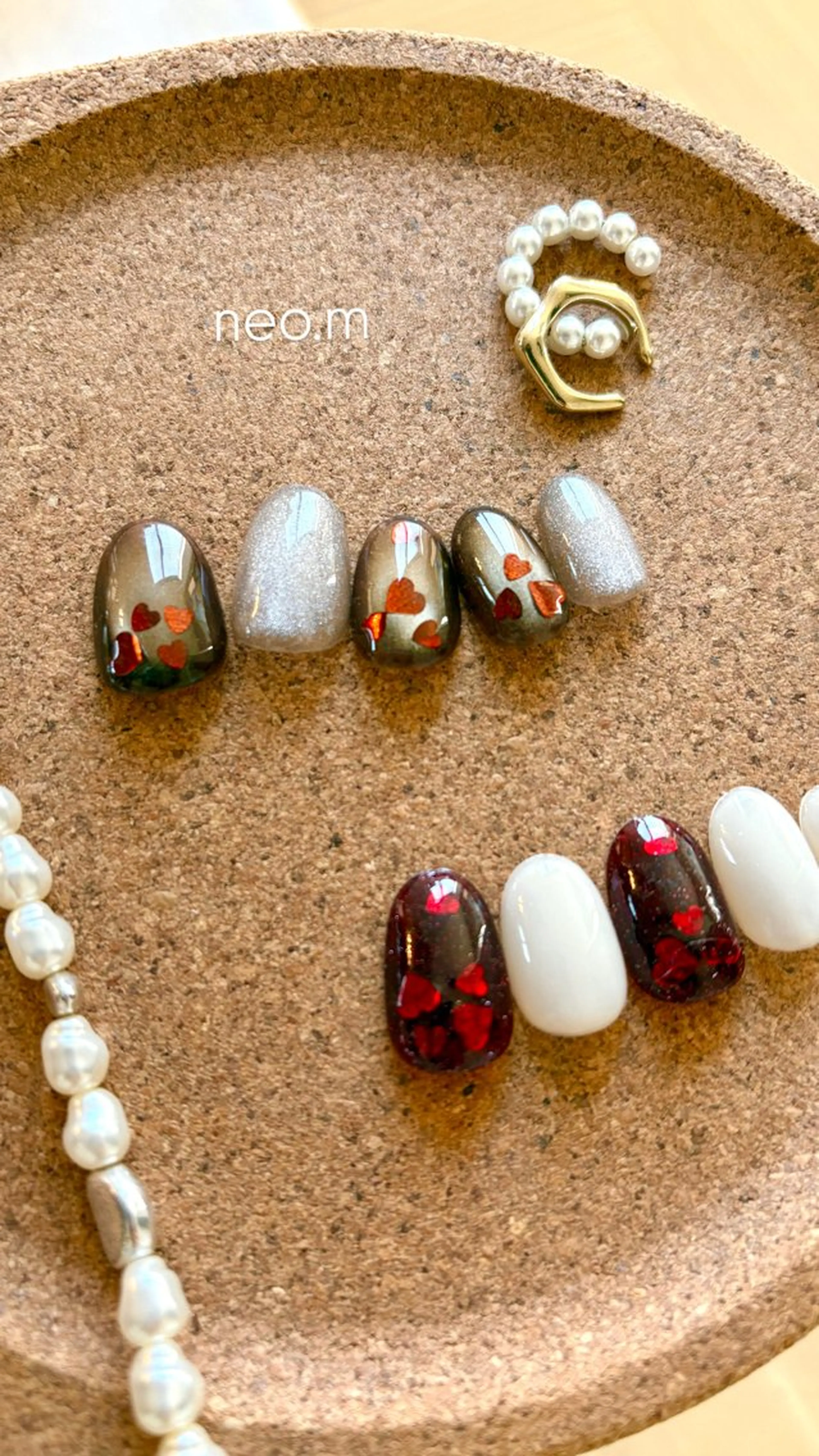 ネイル ハート ハンドネイル neo.nail柏 Mutsumiのネイルデザイン