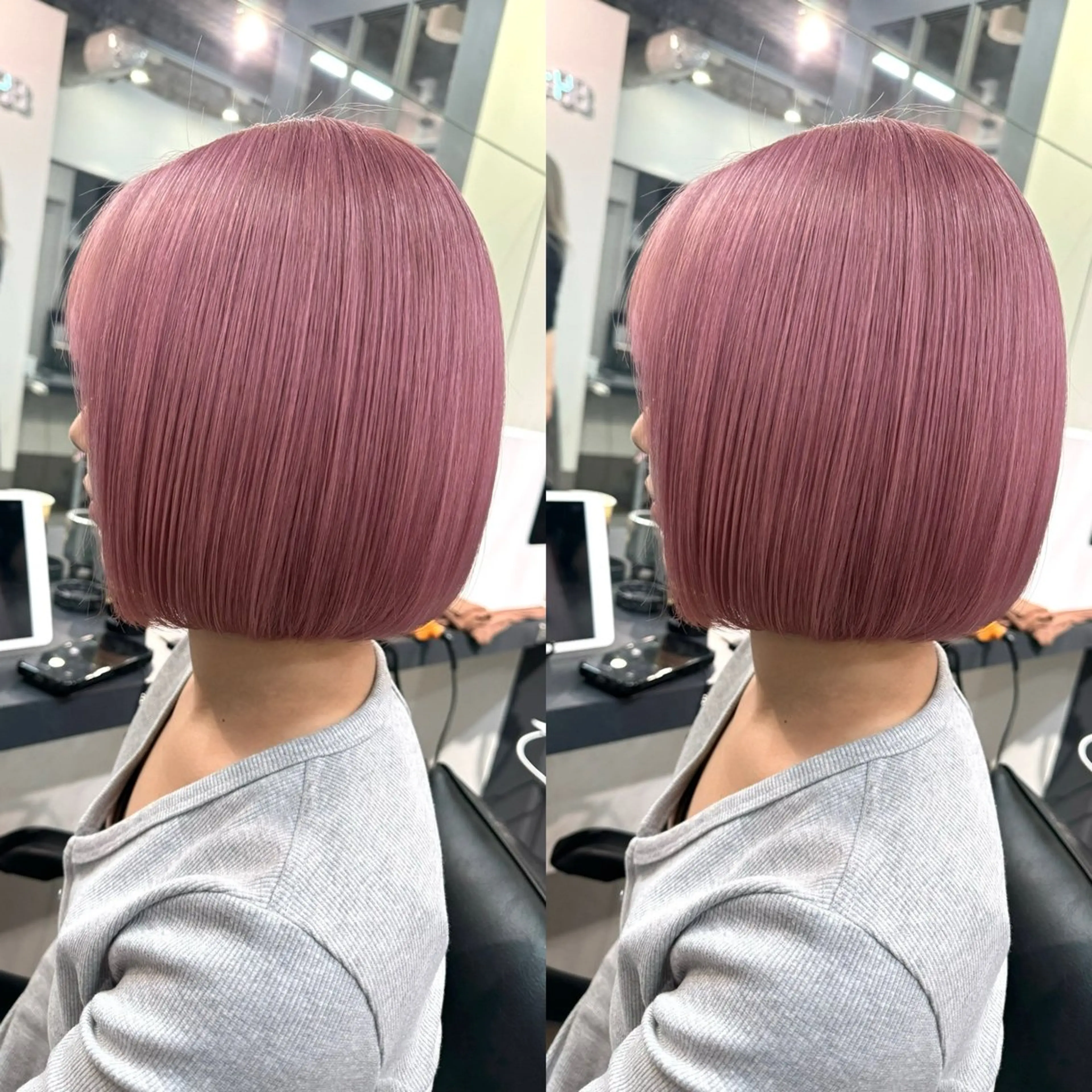 ショート カット ヘアカラー トリートメント プルエクステ ボブ🌈ナツヤのヘアスタイル