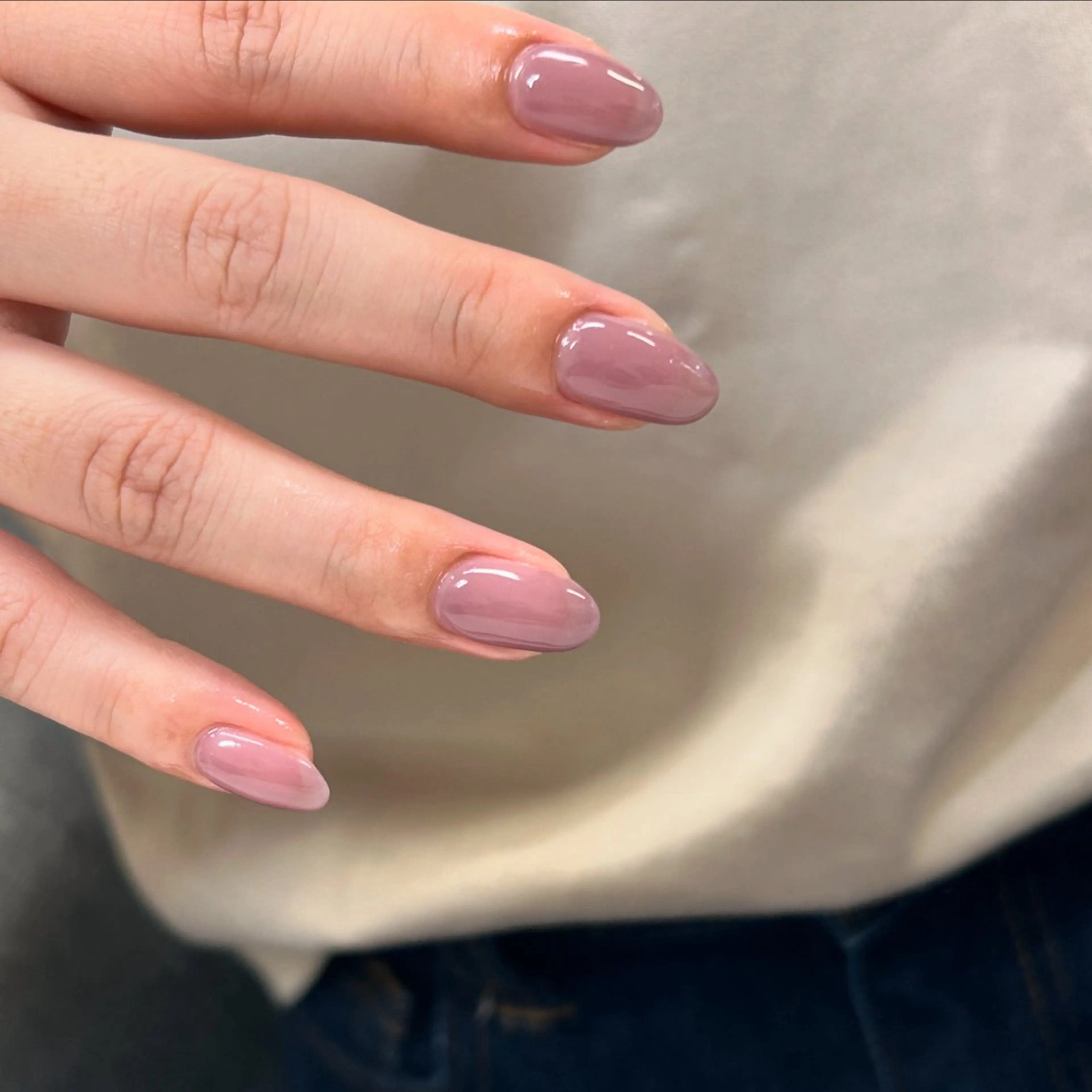ネイル クリアネイル オフィスネイル ピンク パープル nail atelier hiton所属・nailist 朱音のネイルデザイン