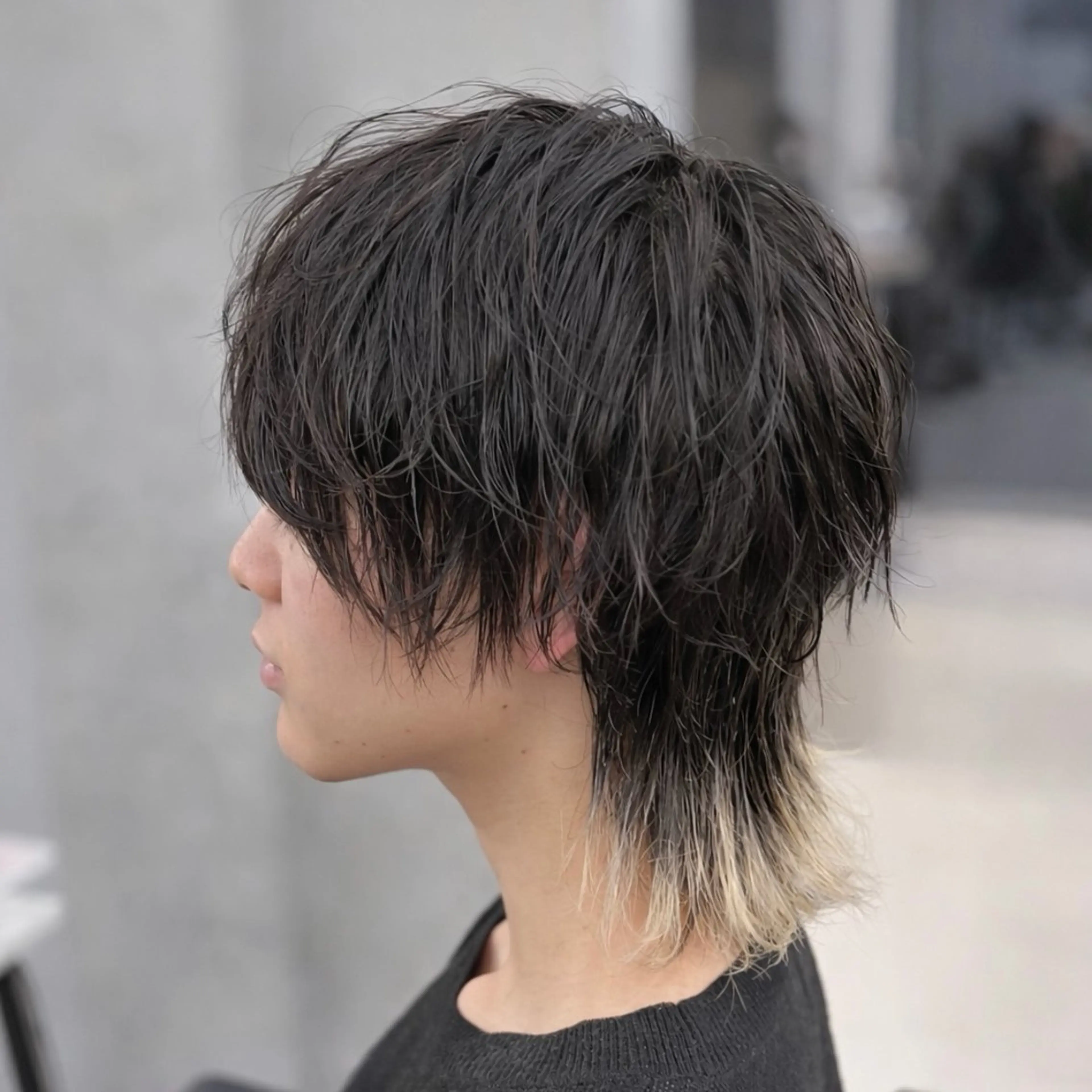 ミディアム メンズ カット ʜᴀʀᴜᴋᴀ♱メンズ ウルフ/ブリーチのヘアスタイル