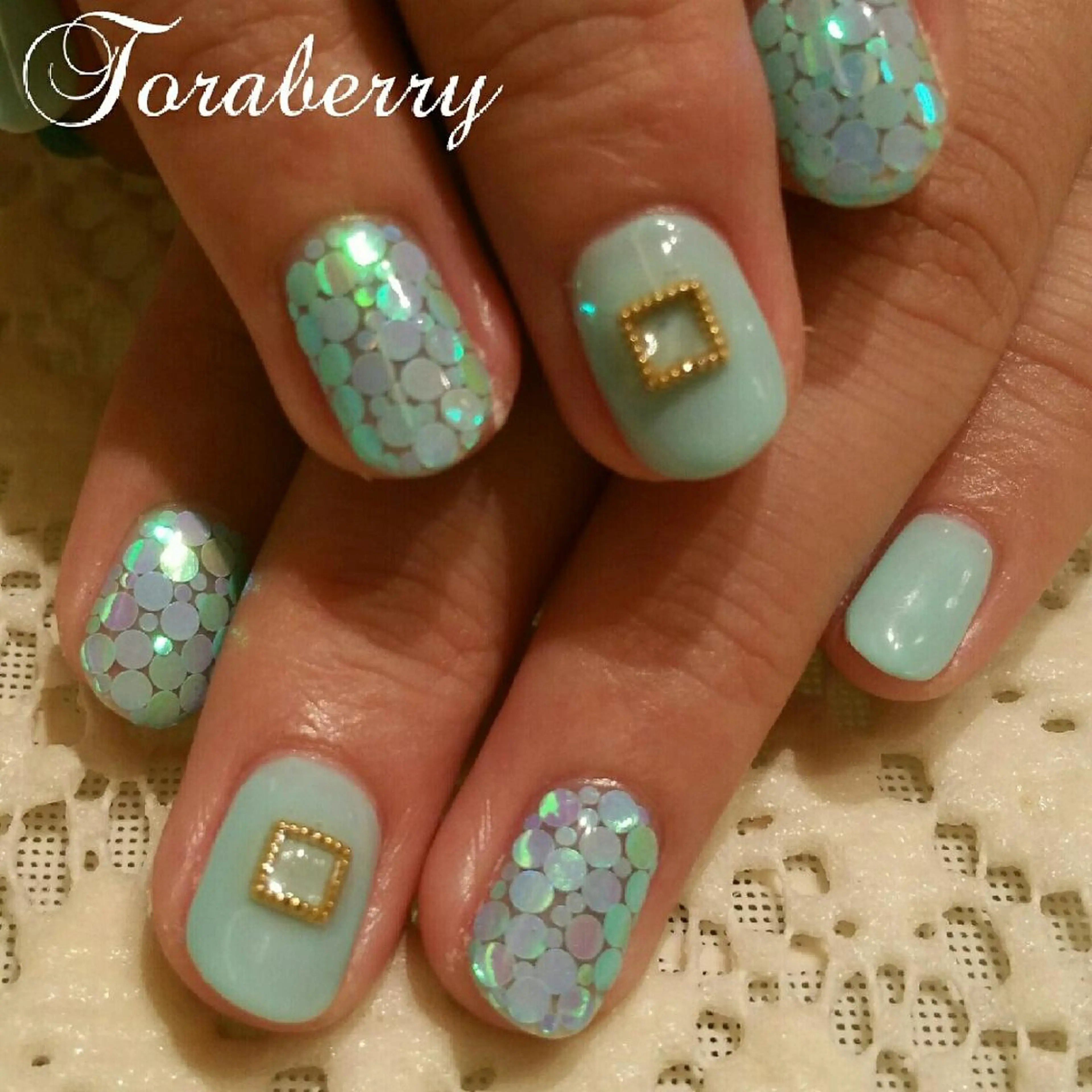 ネイル ホログラムネイル 持ち込み ネイリスト なつみのネイルデザイン