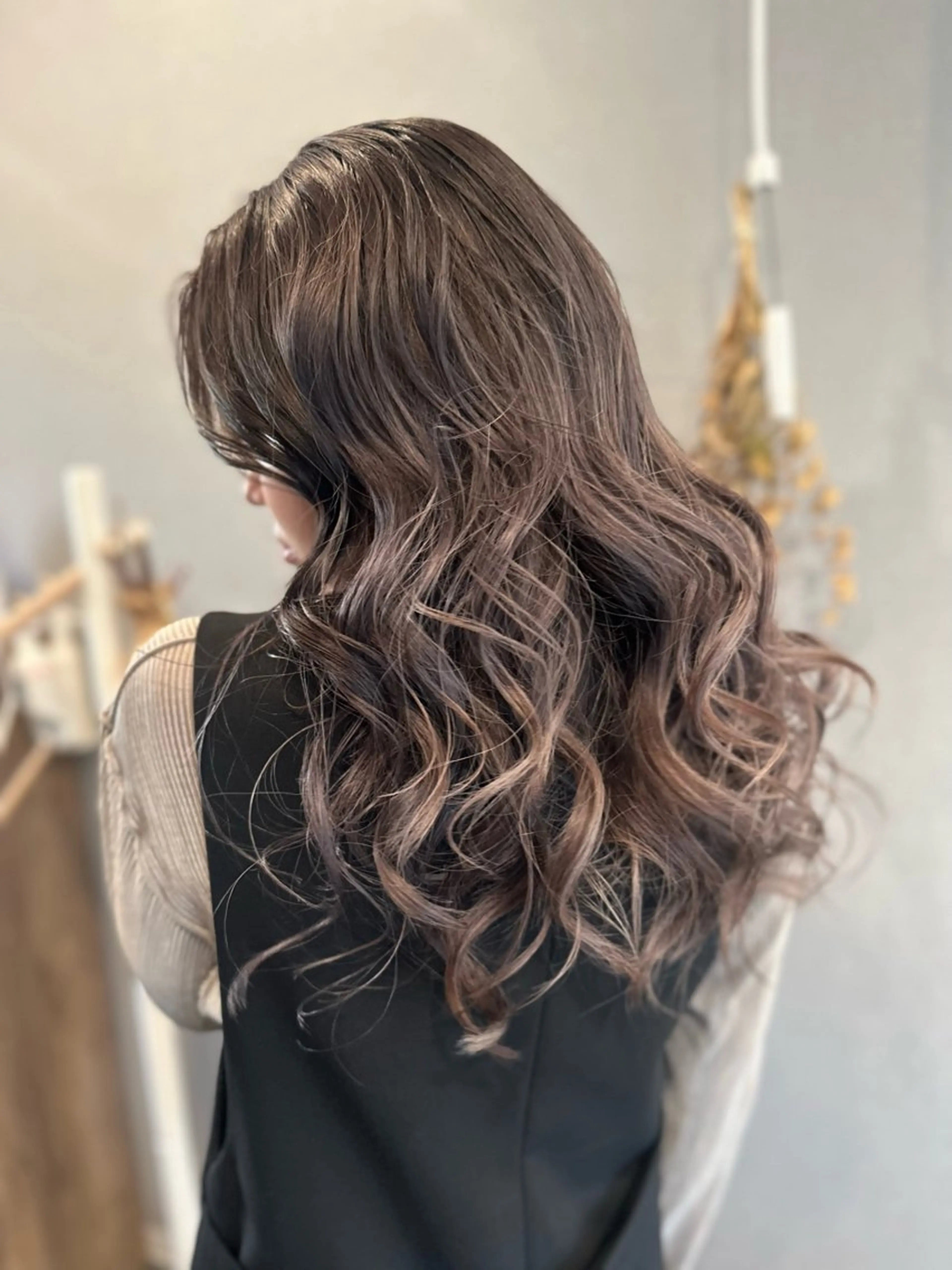 ロング カラー バレイヤージュ レイヤーカット K Harukaのヘアスタイル
