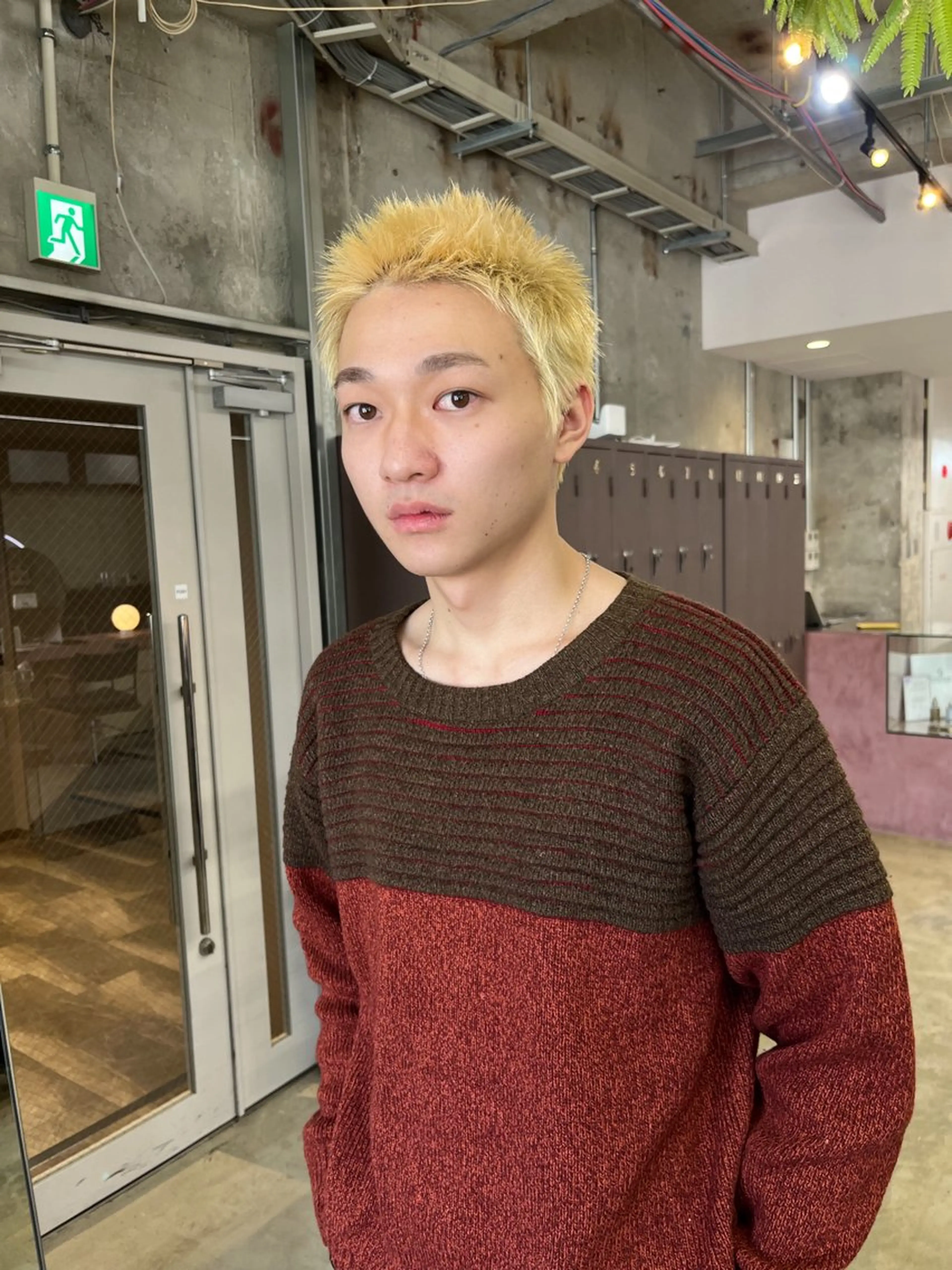 ショート カラー メンズ ブロンド ナガノリノ /ボブ/ ベージュ/暖色のヘアスタイル