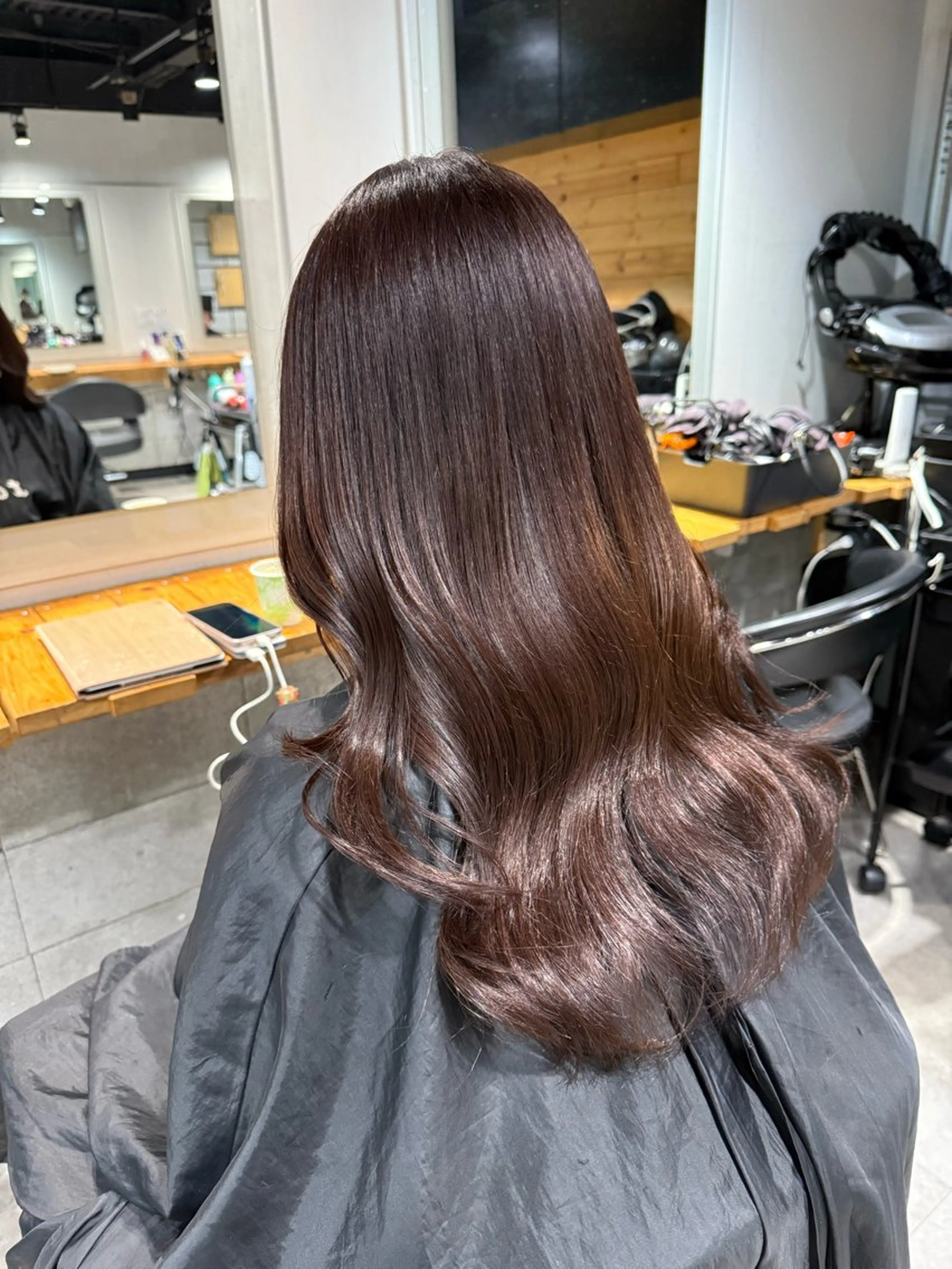 ロング カラー ヘアカラー トリートメント NANAMI🩵 大人可愛い韓国ヘアのヘアスタイル