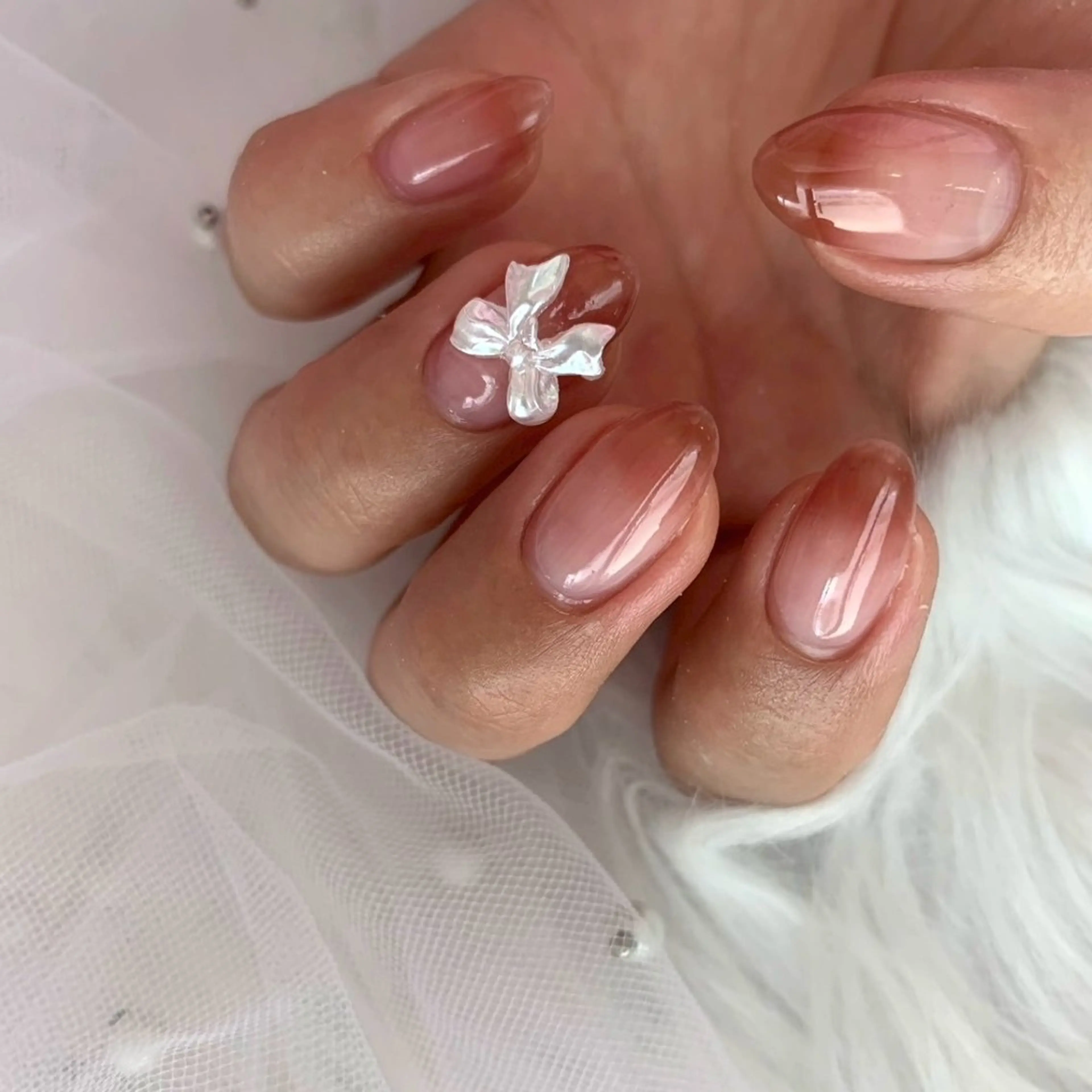 【オフなし】グラデーション+パーツ🎀の写真