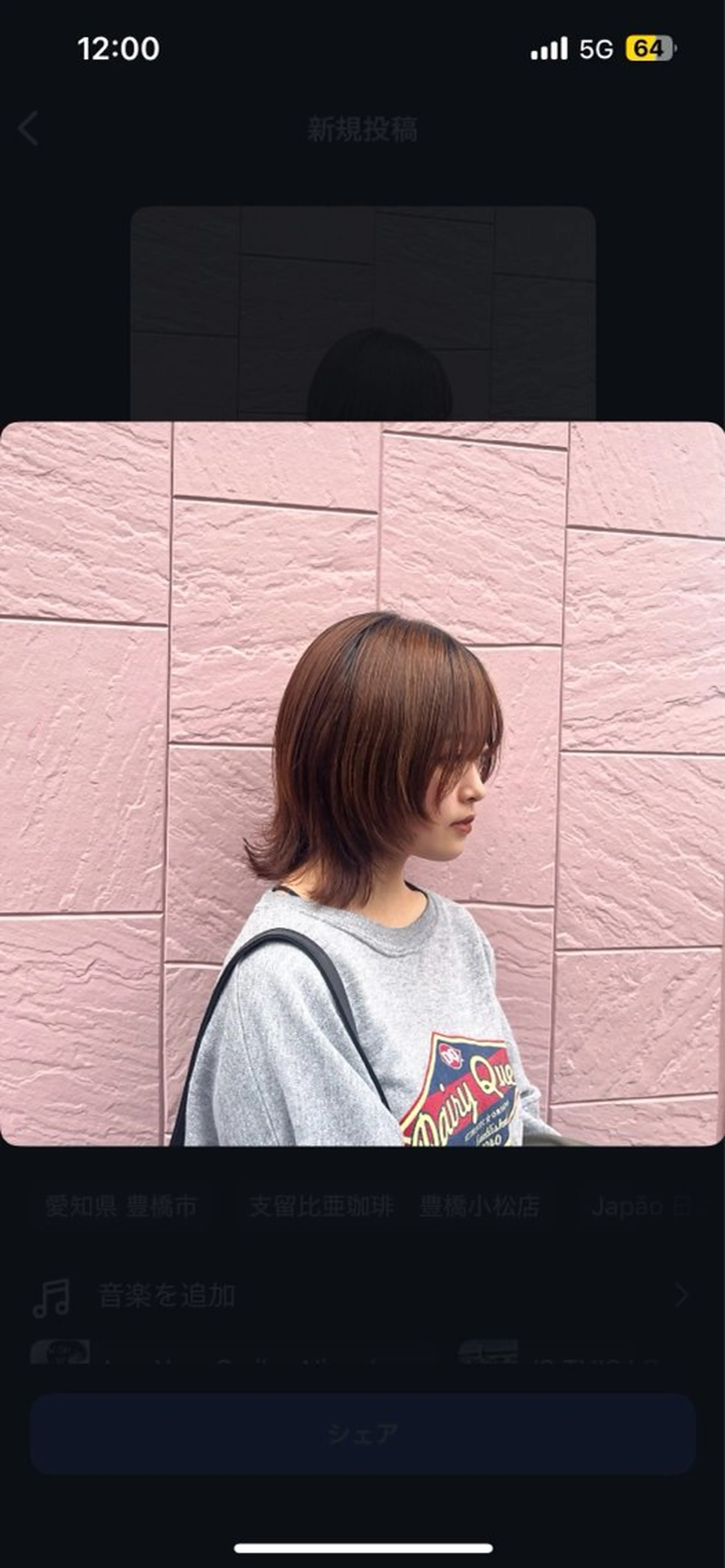 ミディアム ウルフカット ブリーチなし艶カラー /いくののヘアスタイル