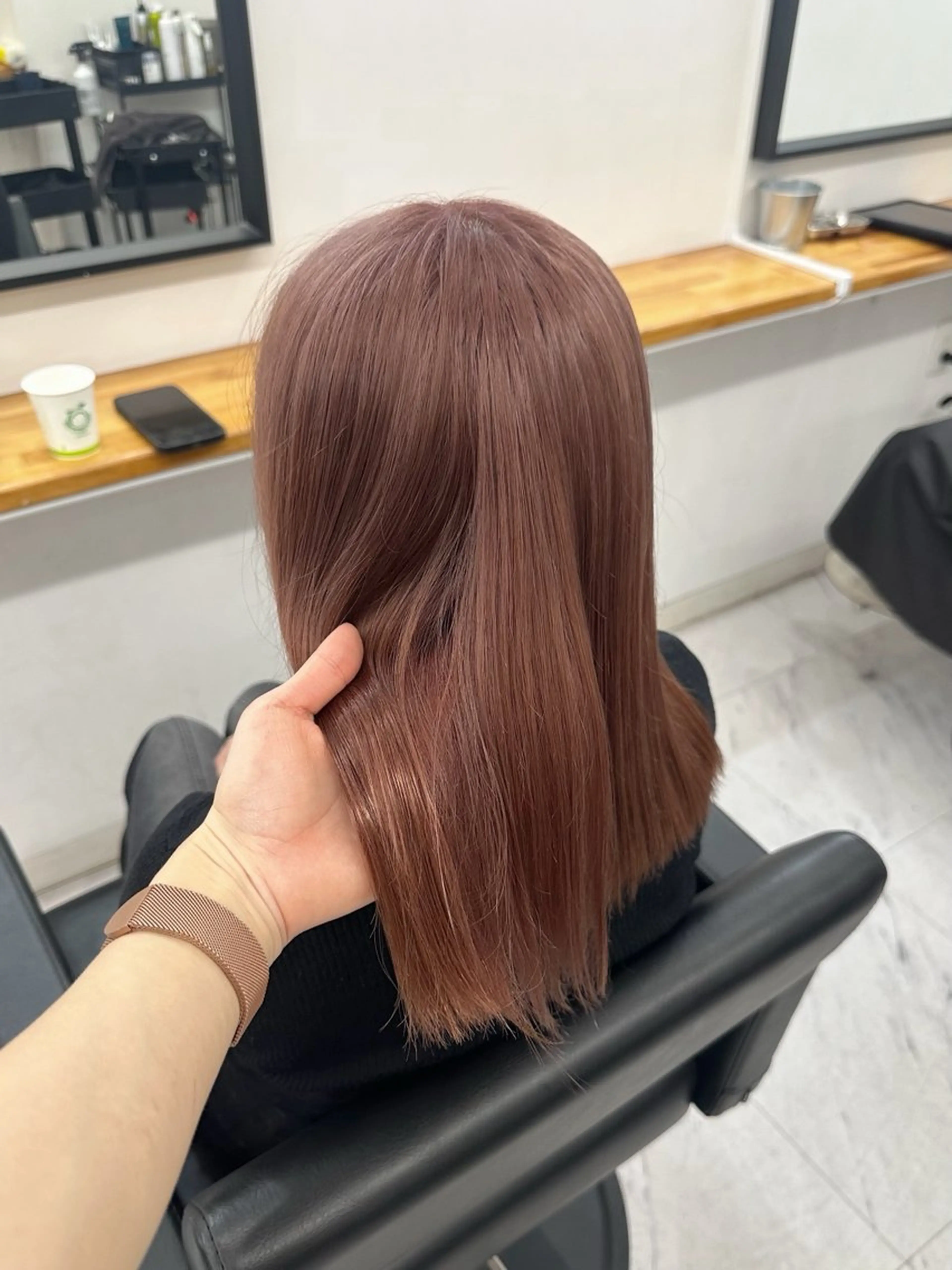ミディアム カラー ブリーチ ヘアカラー トリートメント GiseL宗像所属・GiseL宗像 HiROEのヘアスタイル