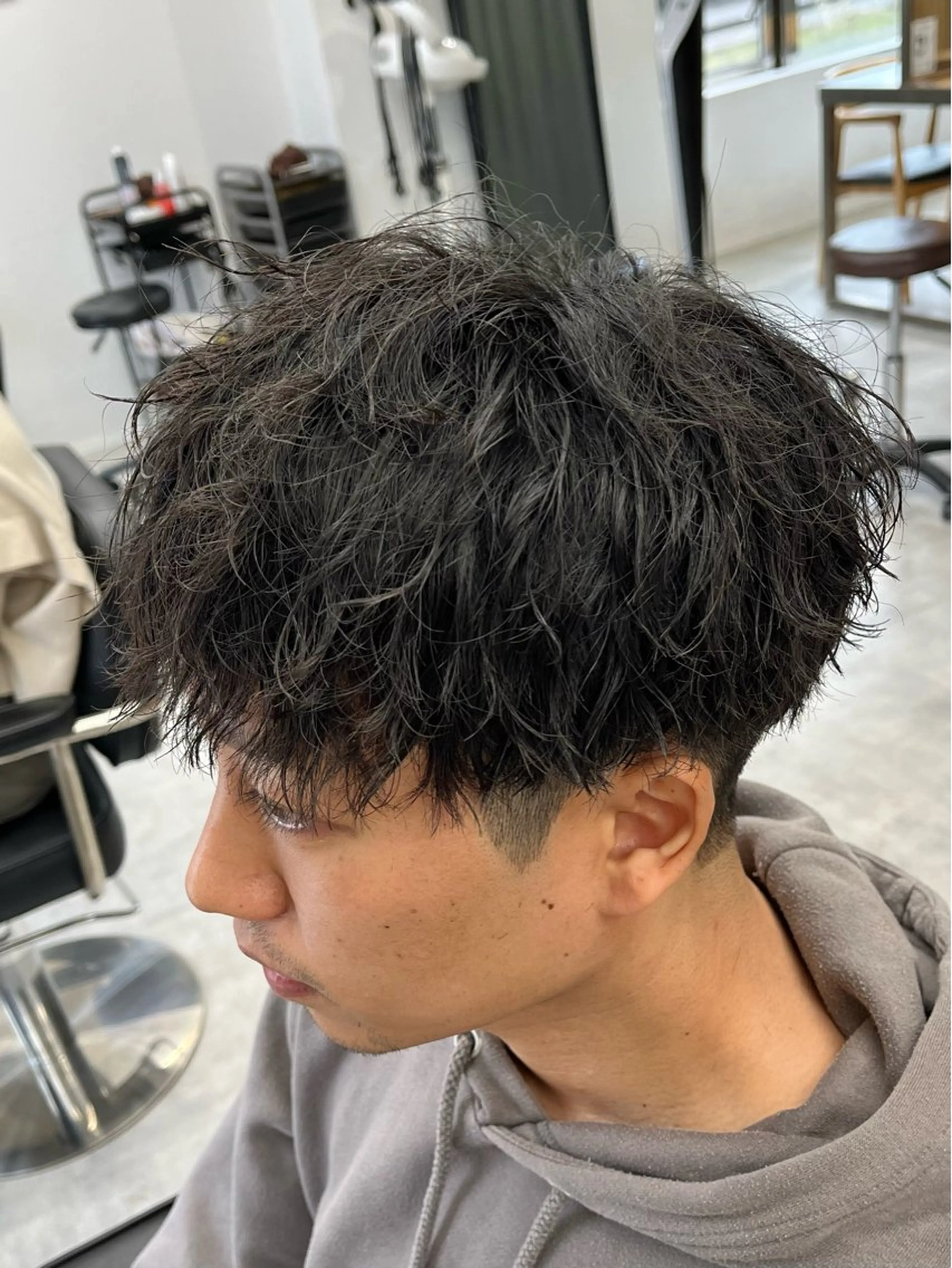 ショート パーマ メンズ マッシュ メンズパーマ カット パーマ 新潟メンズパーマ 新潟駅/小田拓実のヘアスタイル