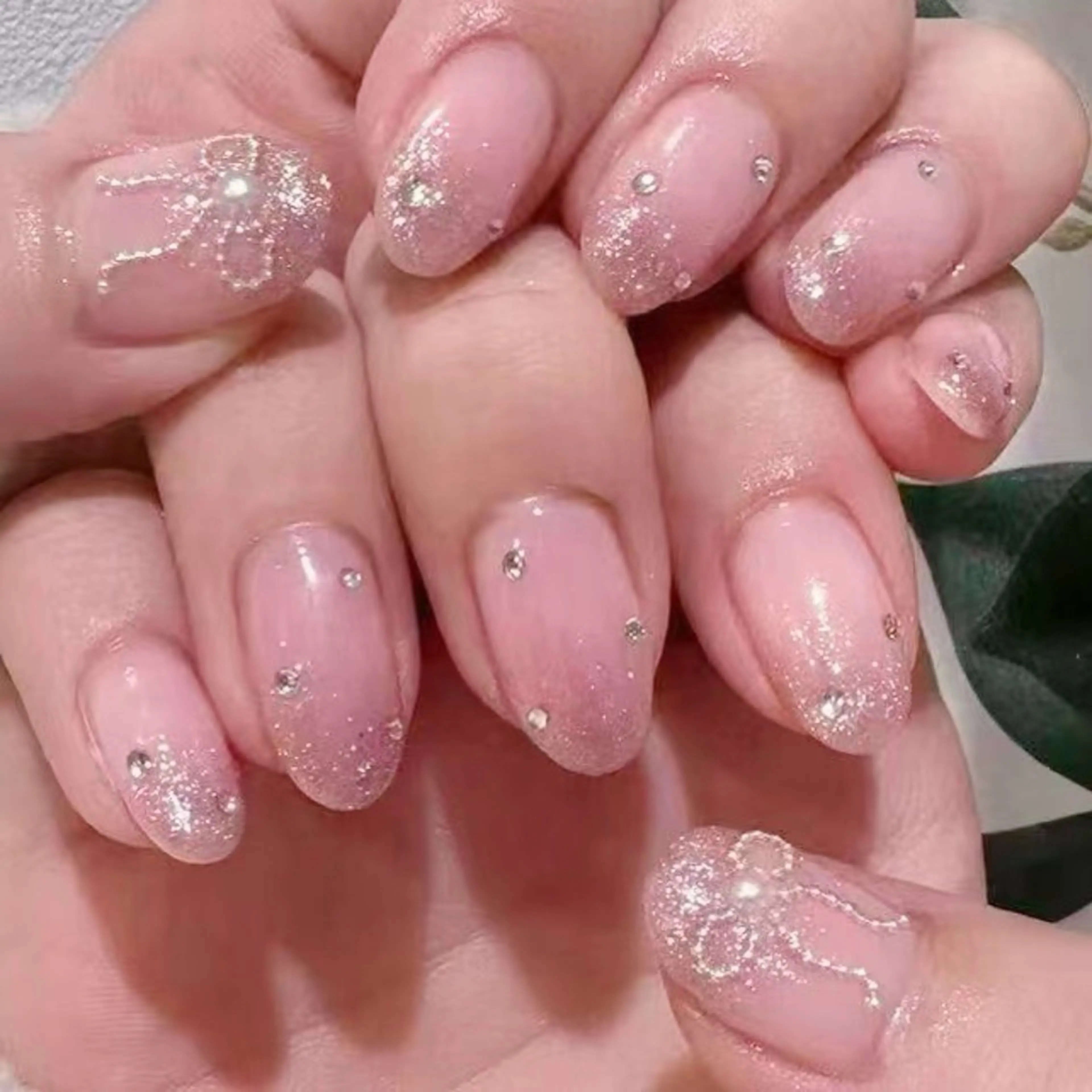 ネイル アートネイル オーロラネイル フラッシュネイル ガーリー キラキラネイル ハンドネイル Diamond NAIL💝のネイルデザイン