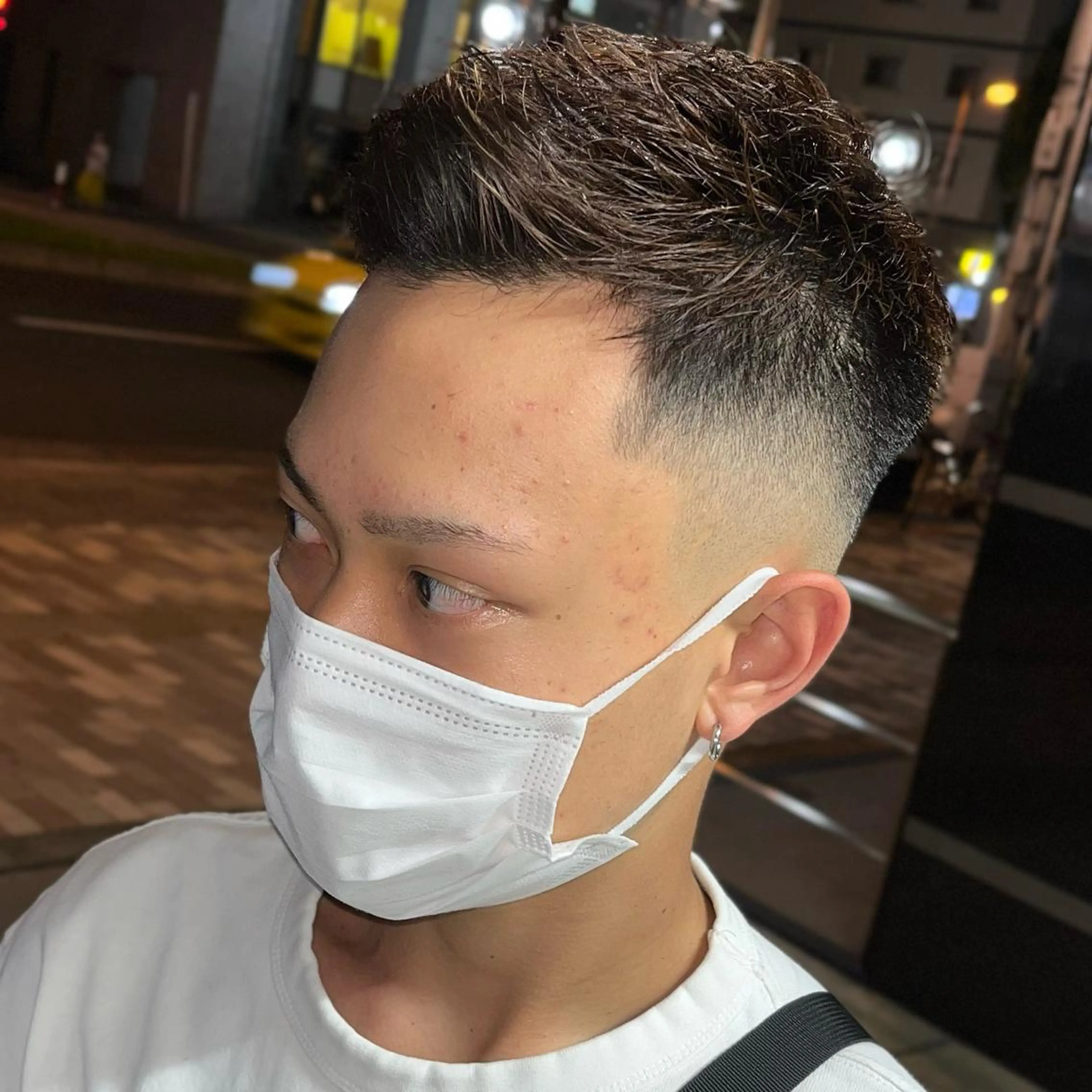 ショート メンズ フェードカット メンズパーマ スキンフェード カット 立川/メンズパーマ 厚進太郎のヘアスタイル