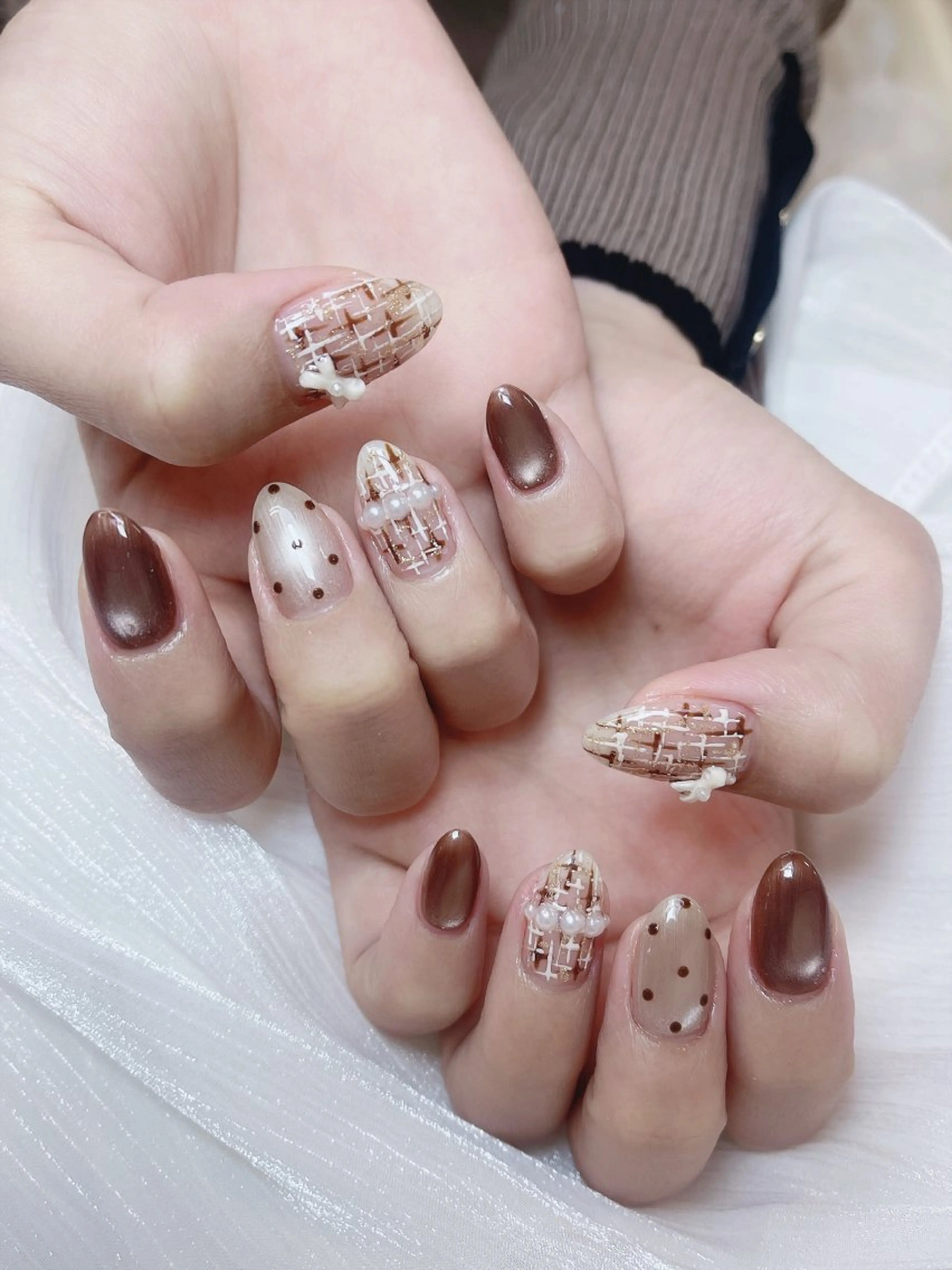 ネイル チークネイル 成人式 フレンチネイル グラデーション 氷ネイル・うるうるネイル ハンドネイル DUO MI所属・DUO   MI nail salonのネイルデザイン