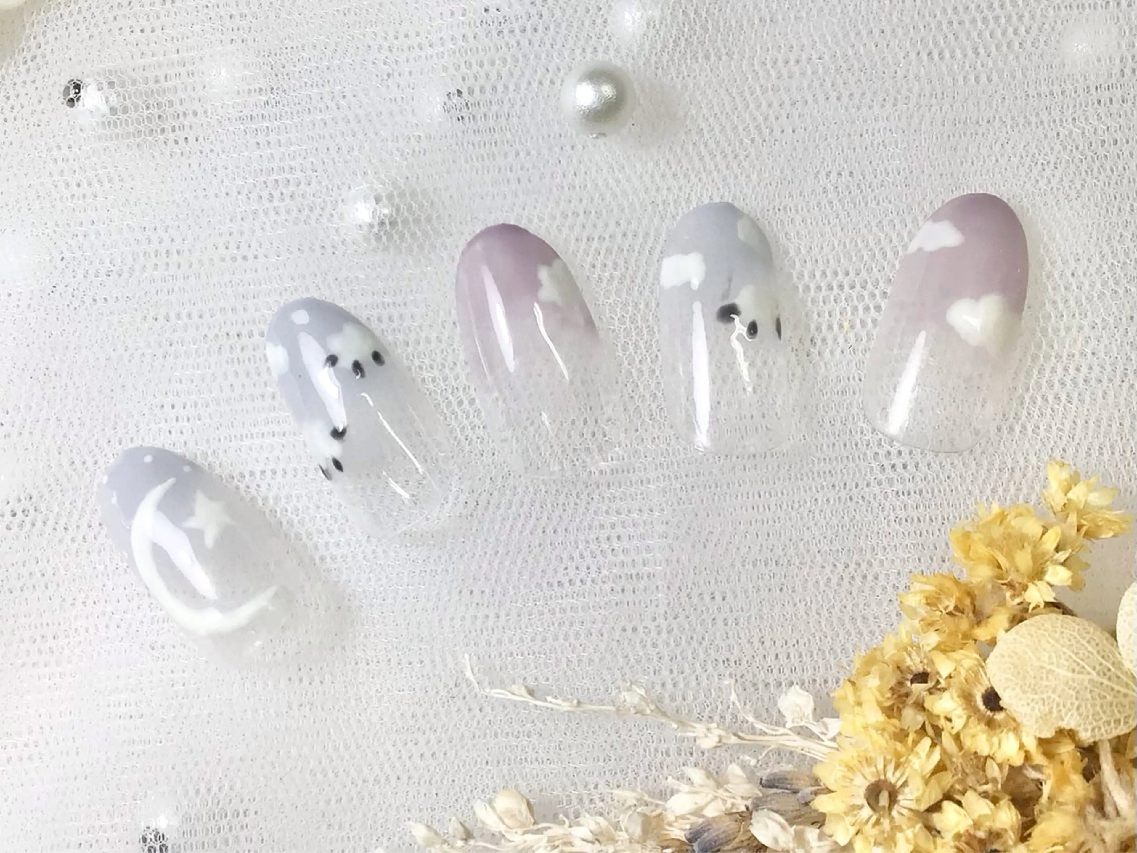 ネイル ハンドネイル ネイルPetit Ribbonのネイルデザイン