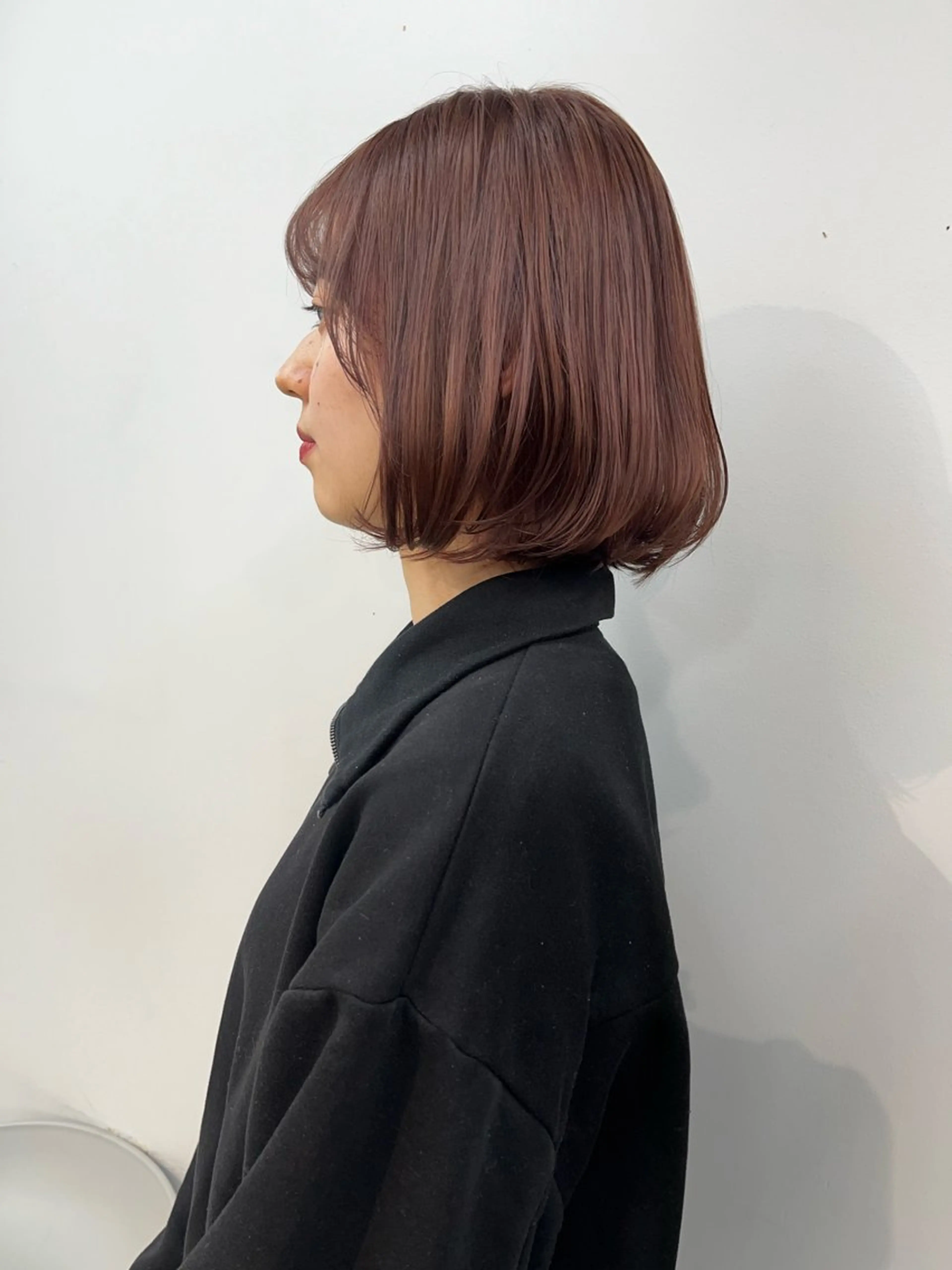 カラー ボブ・顔まわり 💎愛唯(めい)のヘアスタイル