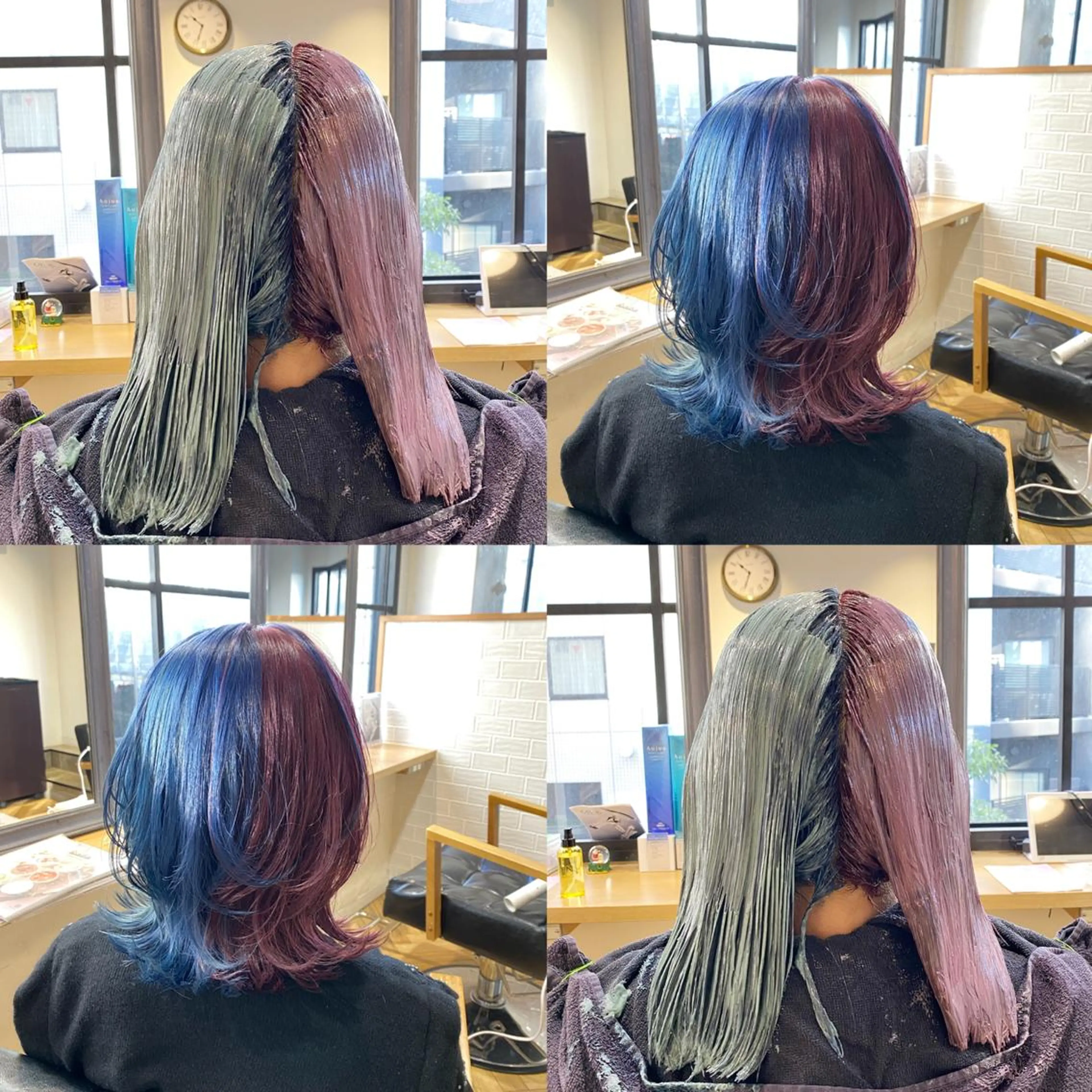 セミロング カラー ツートーンカラー 艶カラー/韓国顔周り 🎀mamiのヘアスタイル