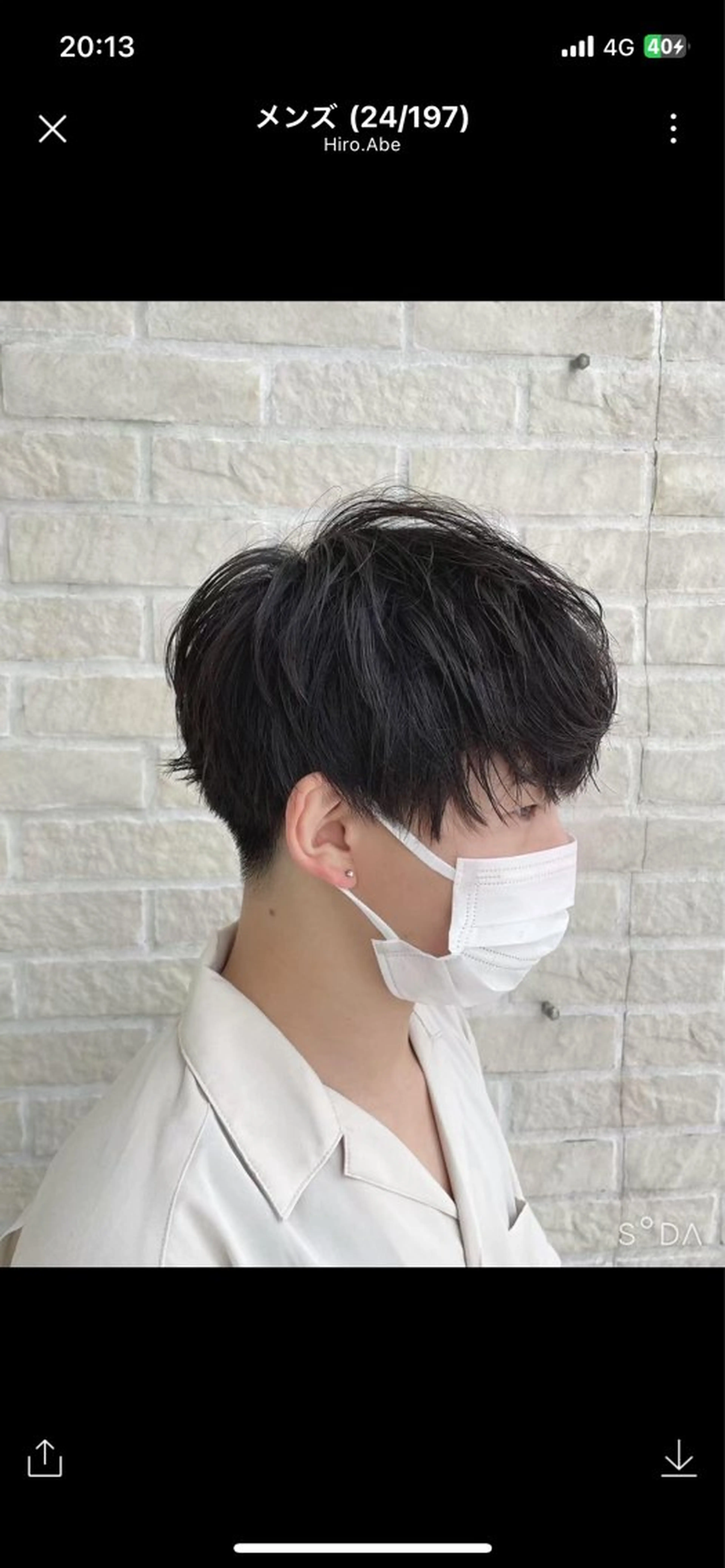 ミディアム 成瀬メンズ パーマ清水大隼のヘアスタイル