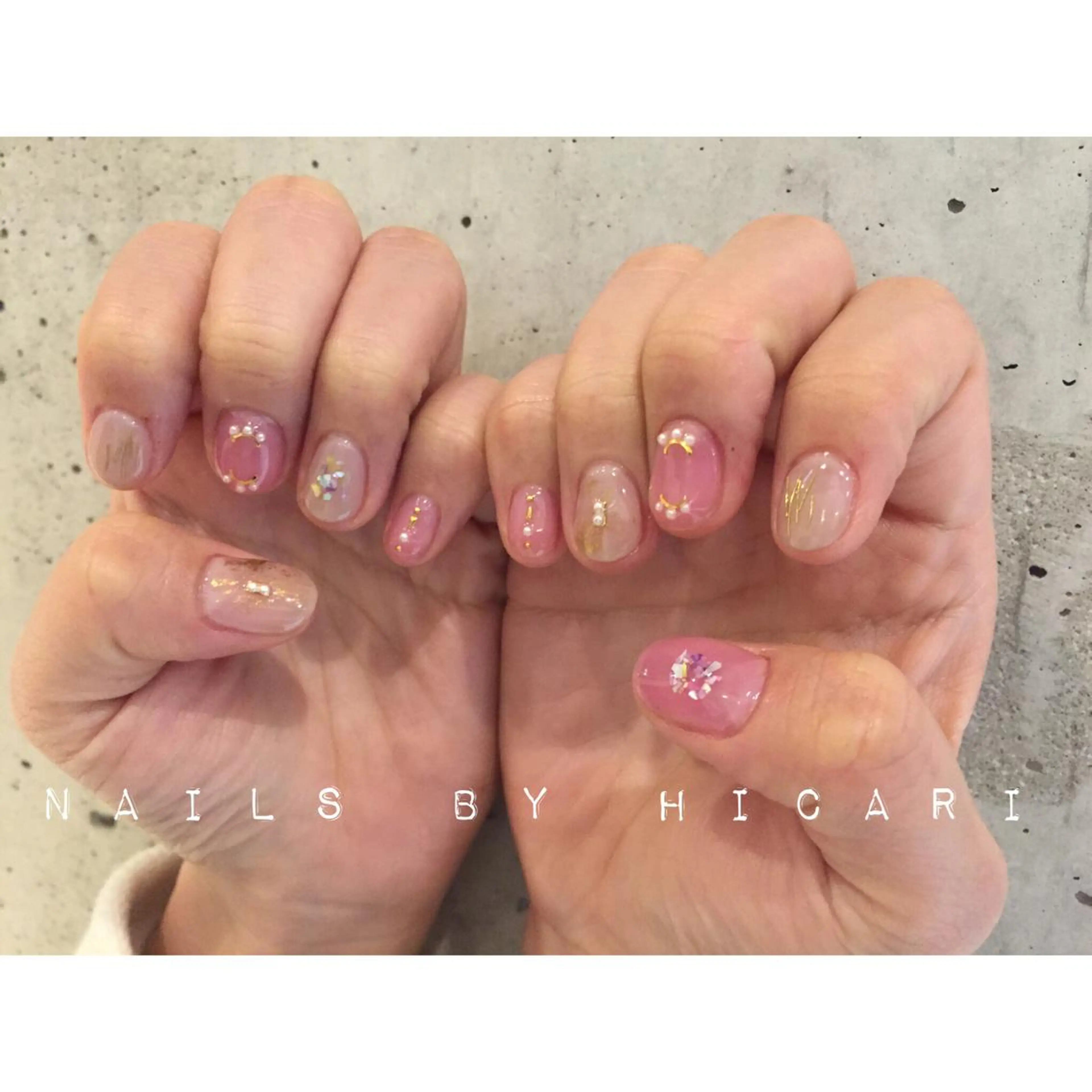 カラー ネイル マツエク・マツパ ジェルネイル ニュアンスネイル パラジェル illum hicariのネイルデザイン