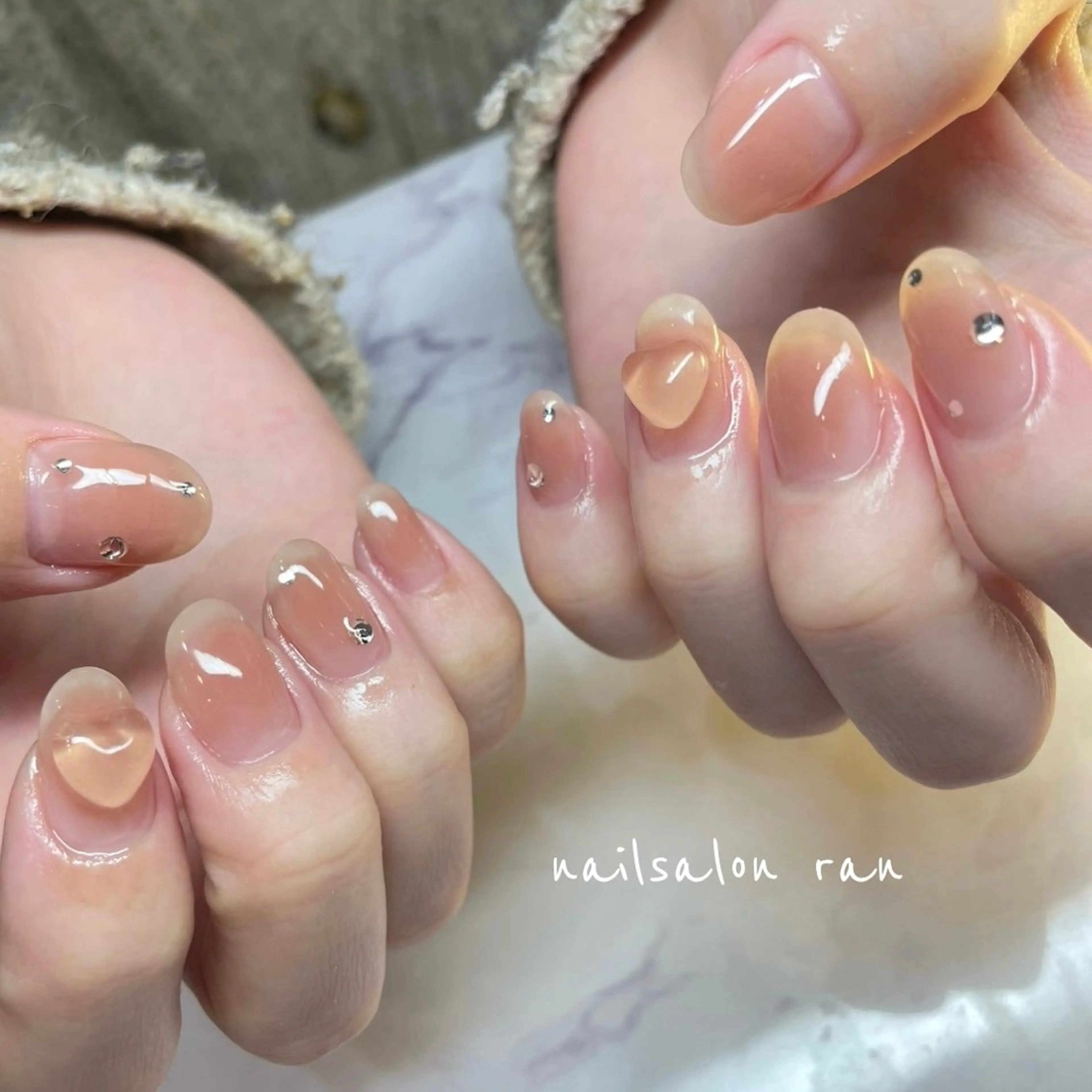 ネイル チークネイル ハンドネイル ハンドケア nailsalon ranのネイルデザイン