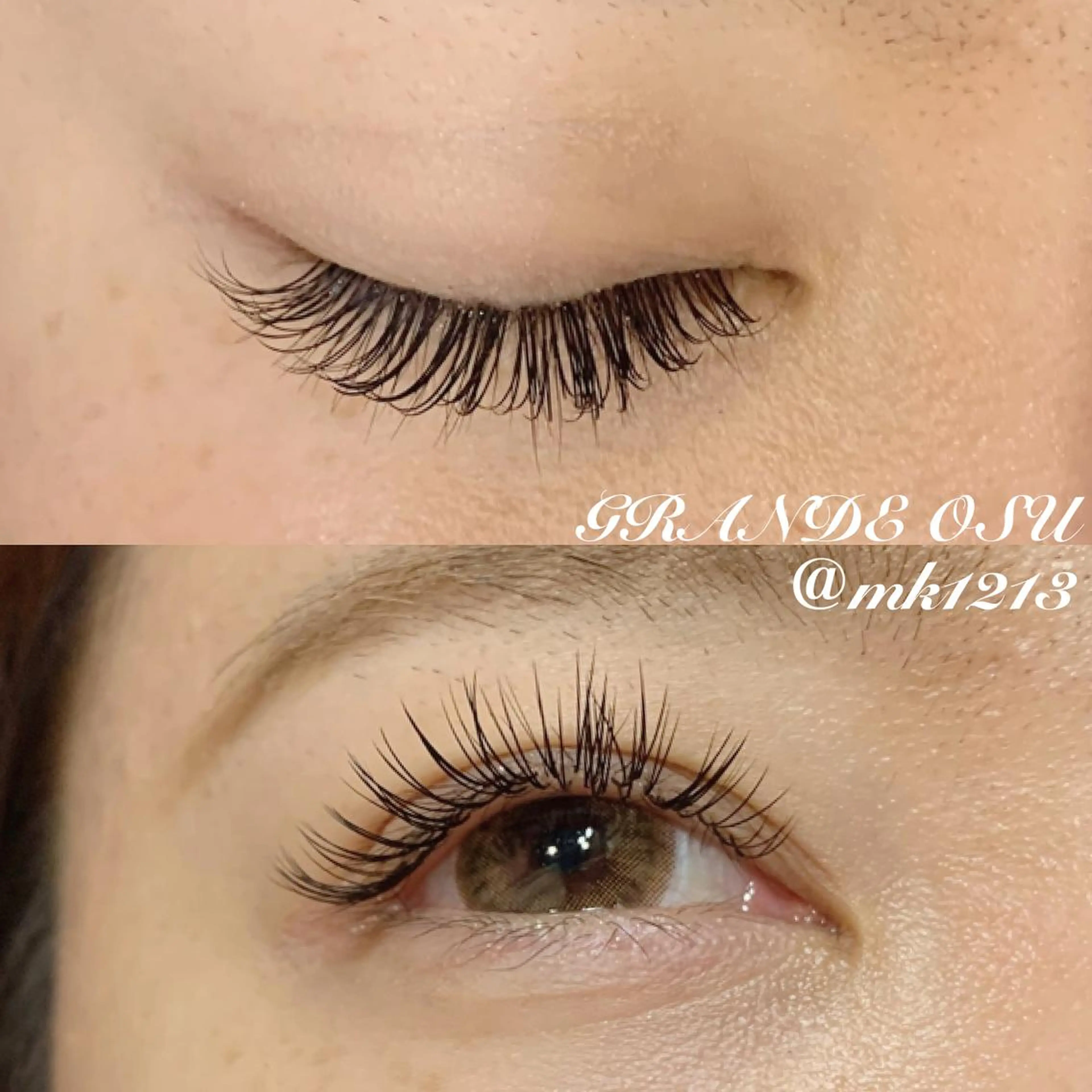 マツエク・マツパ バインドロック キュート GRANDEcara 栄　manamiのマツエク・マツパデザイン