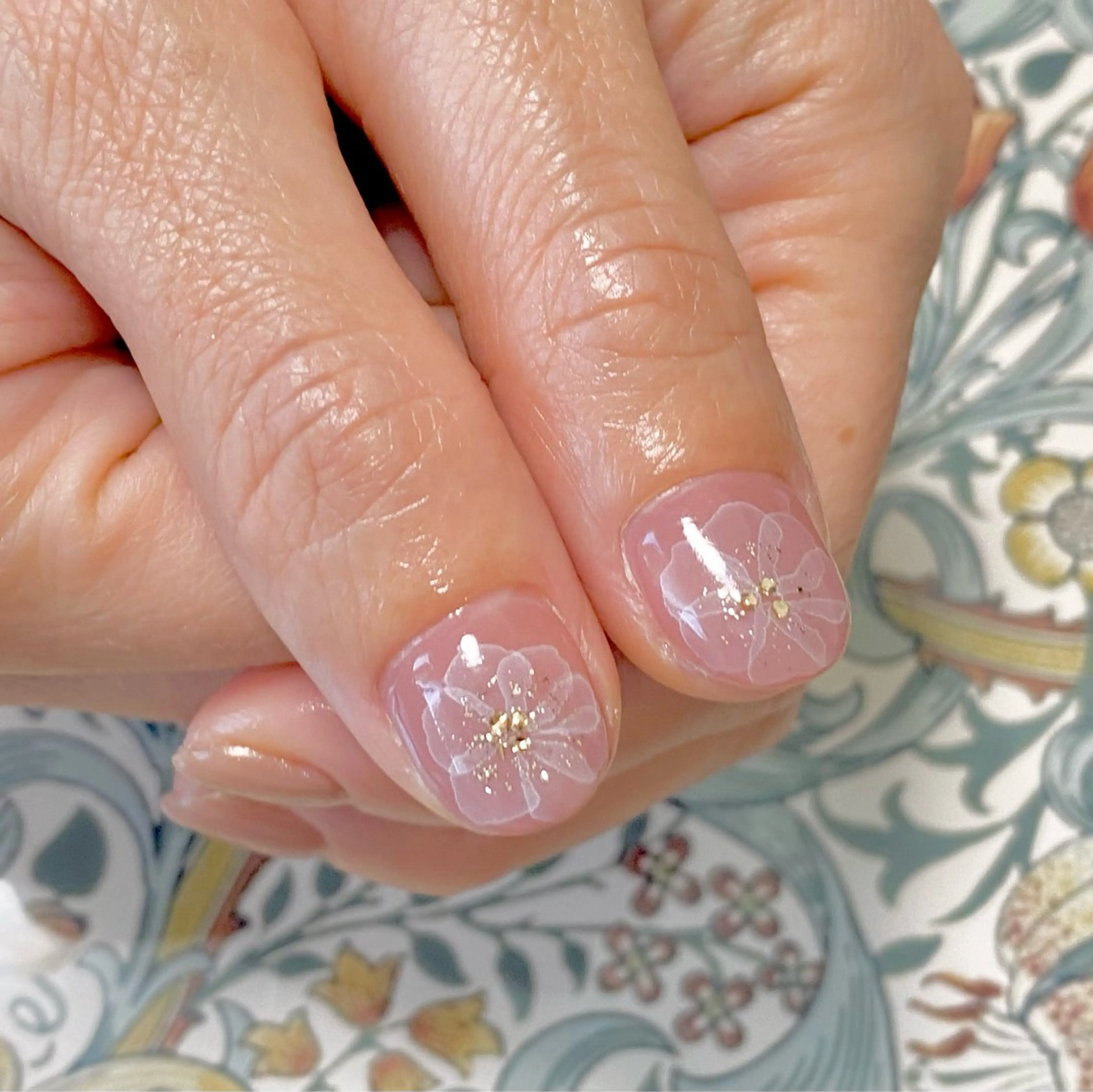 ネイル フラワーネイル ショートネイル Hana_ Rieのネイルデザイン