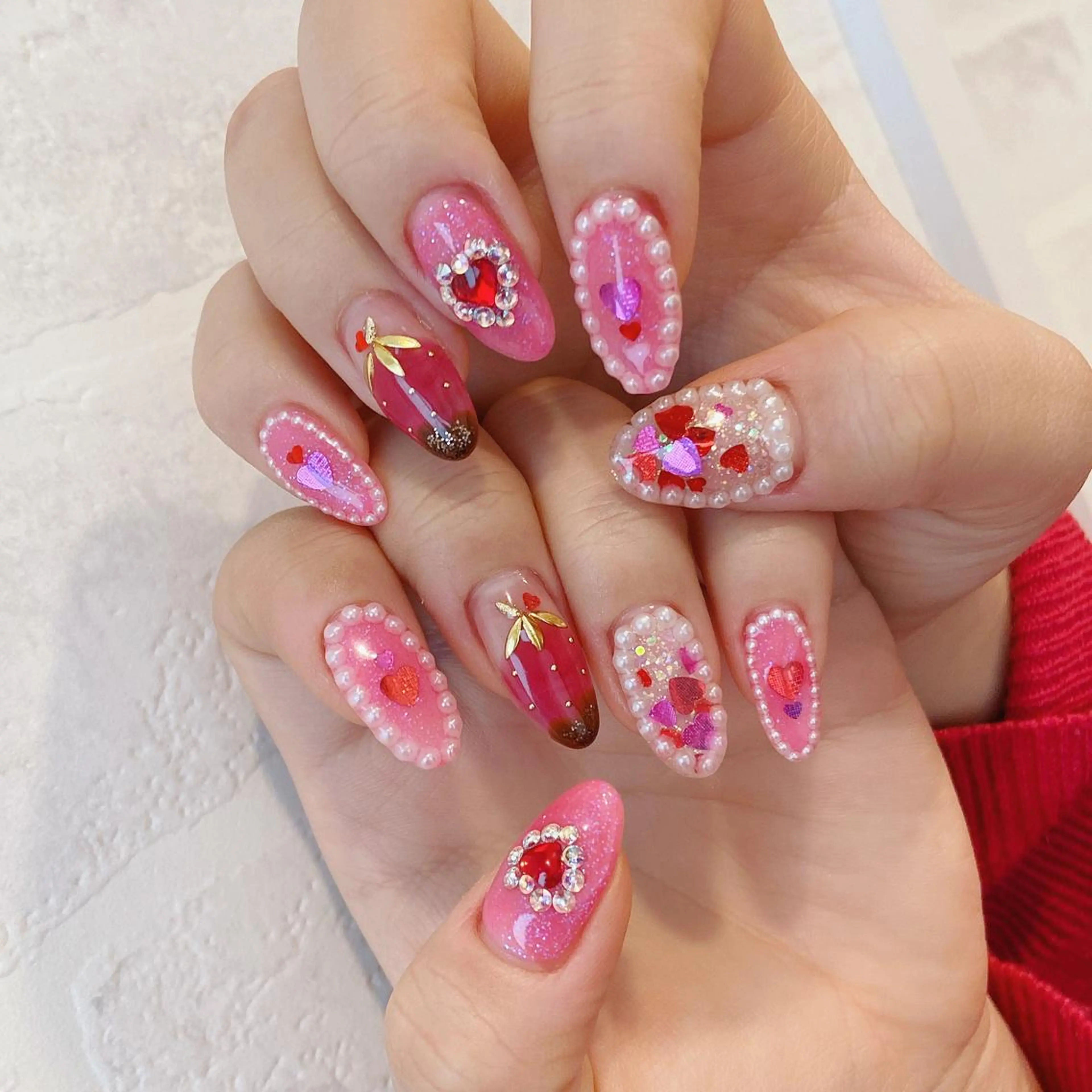 ネイル バレンタイン ハンドネイル Nakazawa Mayuのネイルデザイン