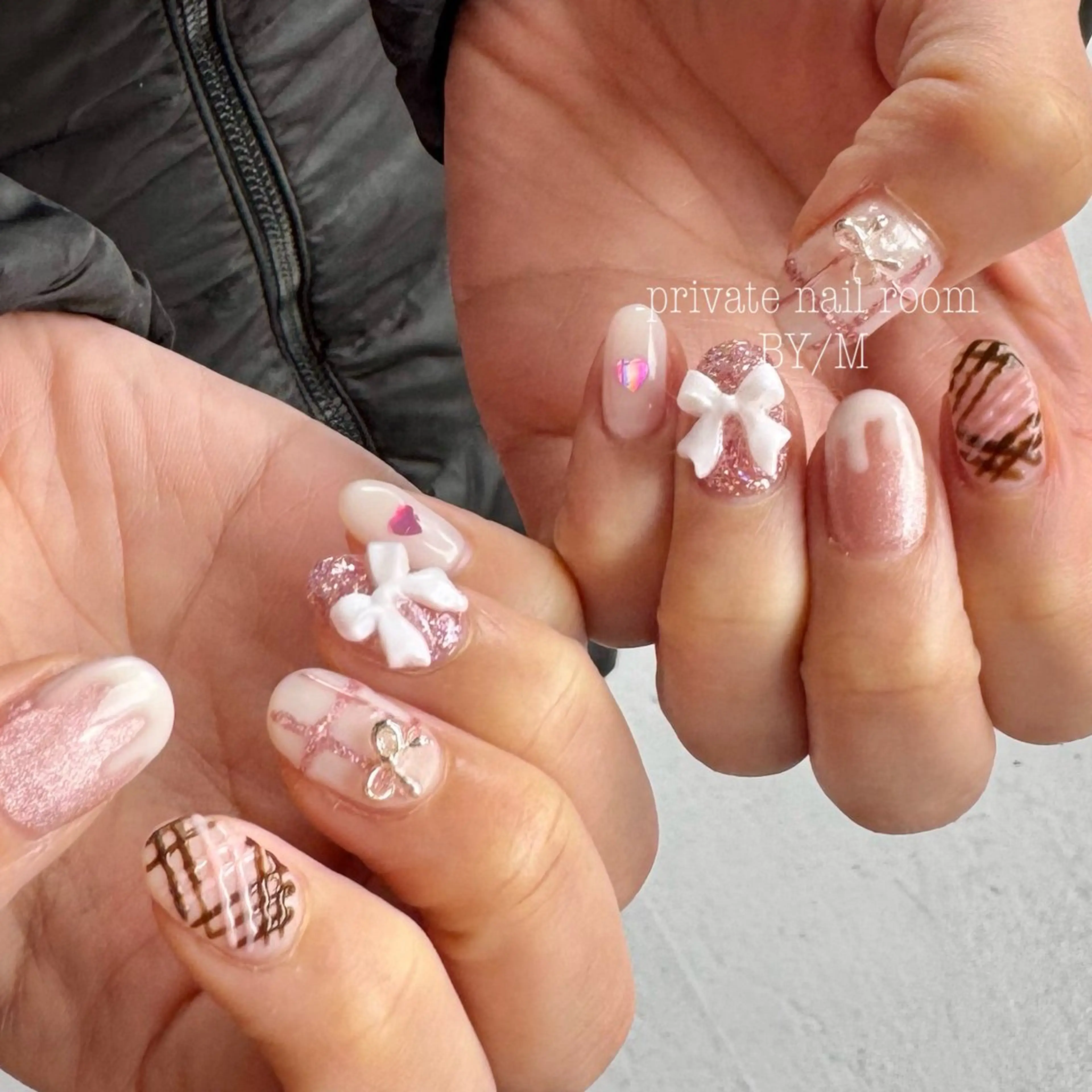 ネイル 持ち込み バレンタイン ハンドネイル BY / Mのネイルデザイン