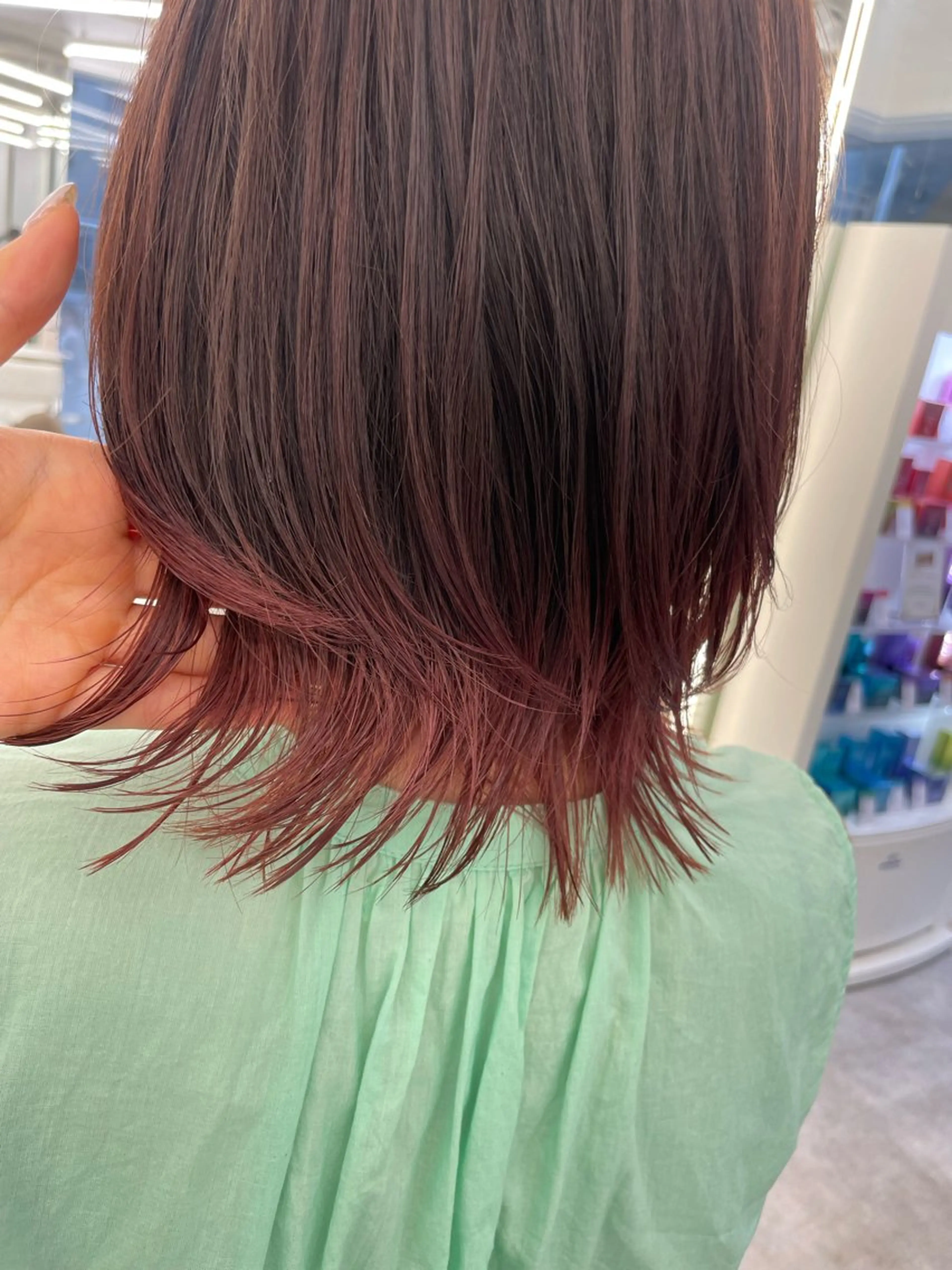 ミディアム カラー ヘアアレンジ カット ヘアカラー 【Sweep】おじま のぞみのヘアスタイル