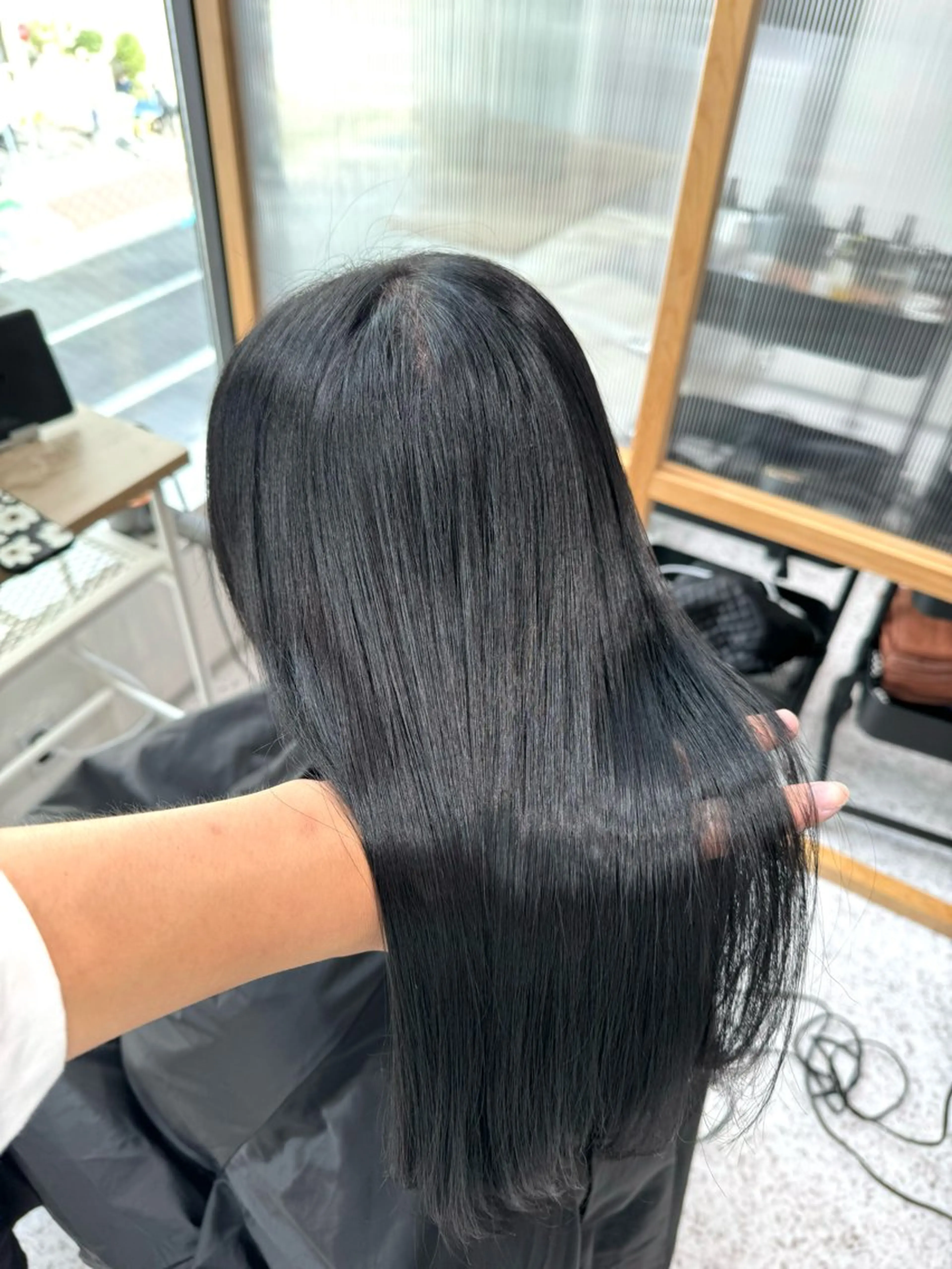 セミロング 髪質改善 縮毛矯正 トリートメント 美髪矯正/髪質改善 /氏原のヘアスタイル