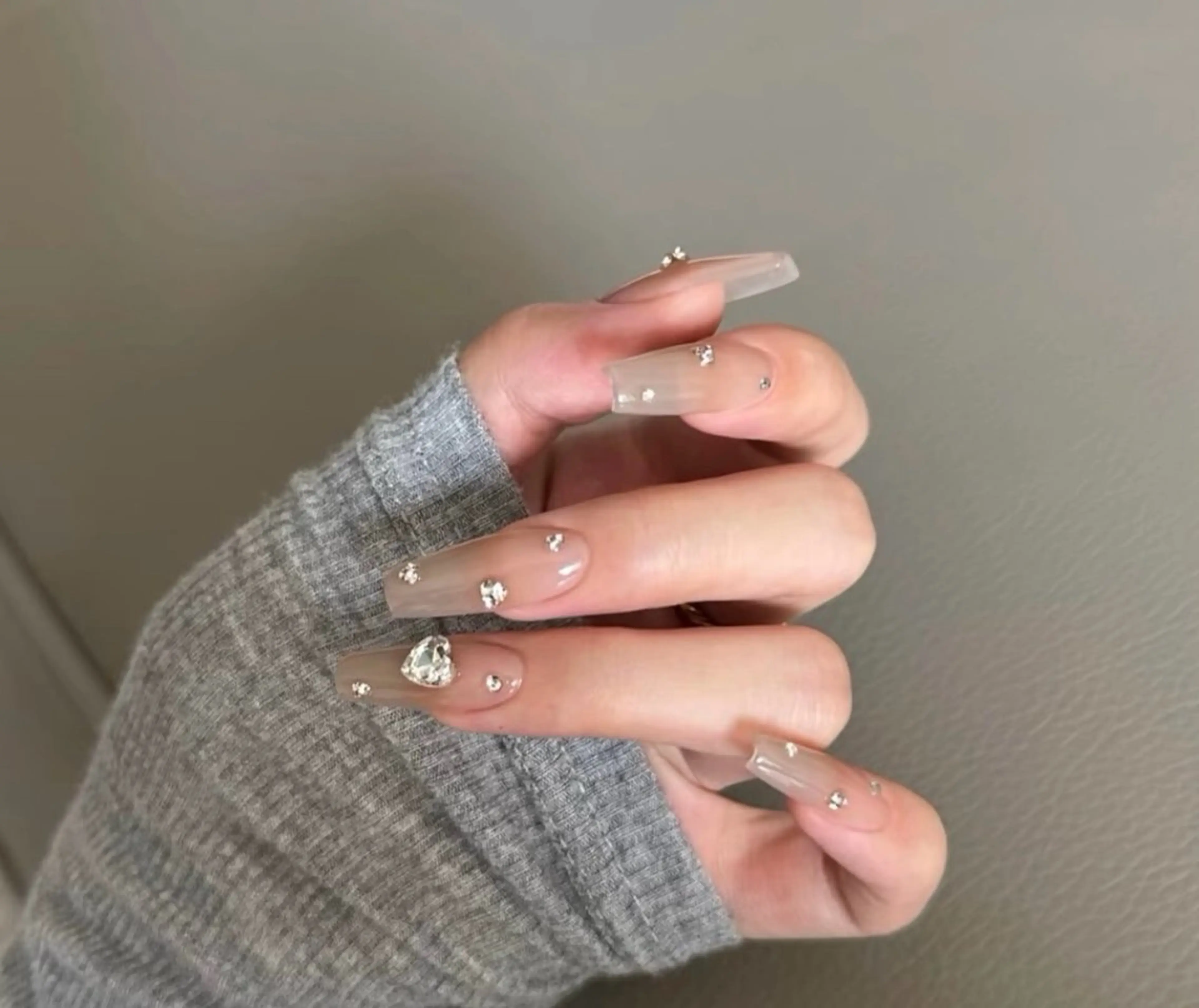 ネイル チークネイル 長さ出し フレンチネイル ガーリー 韓国ネイル sun nail池袋 モデル募集のネイルデザイン