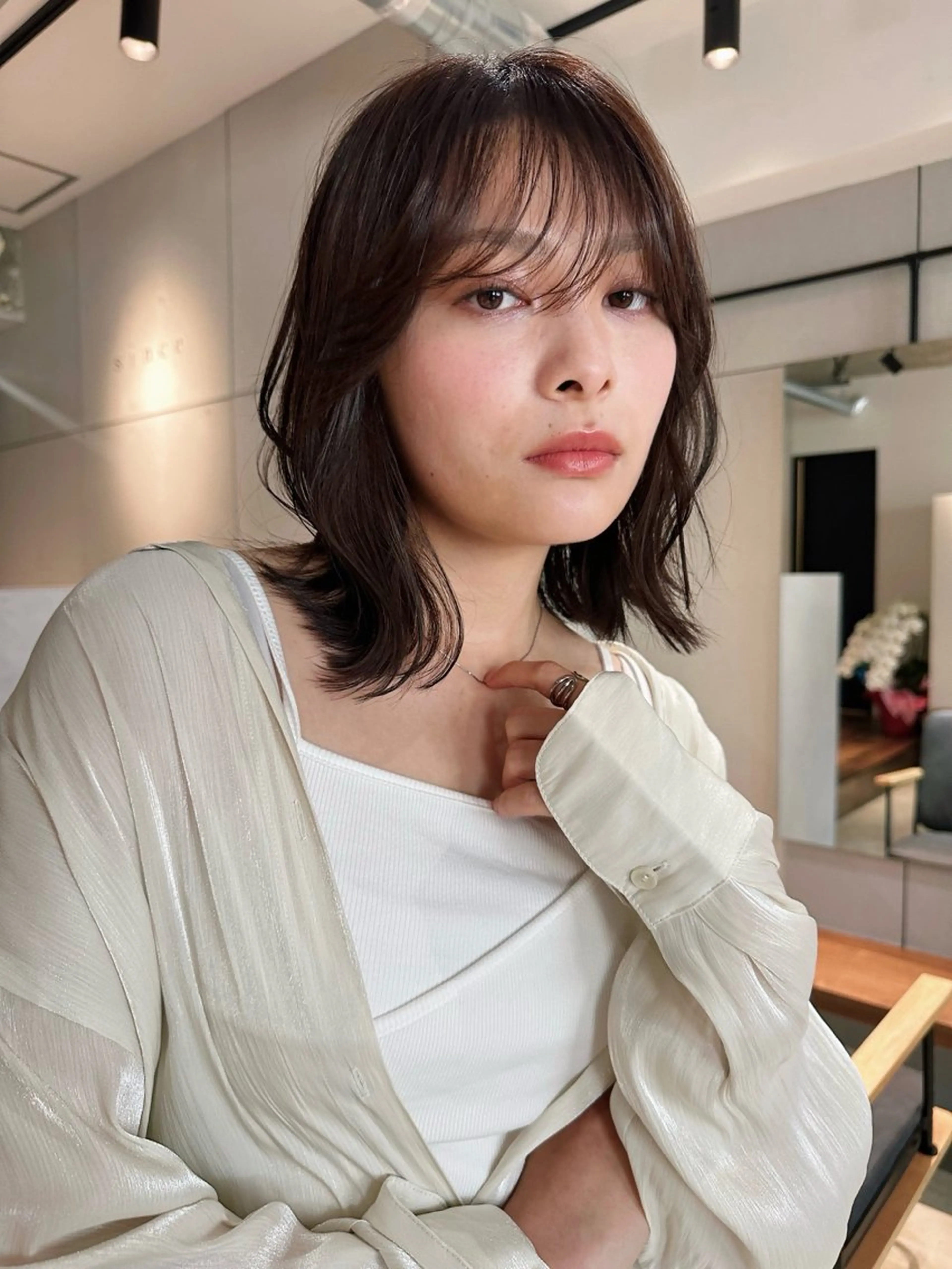 ショート カラー パーマ 🫧小顔×似合わせ× 透明感カラー🫧のヘアスタイル