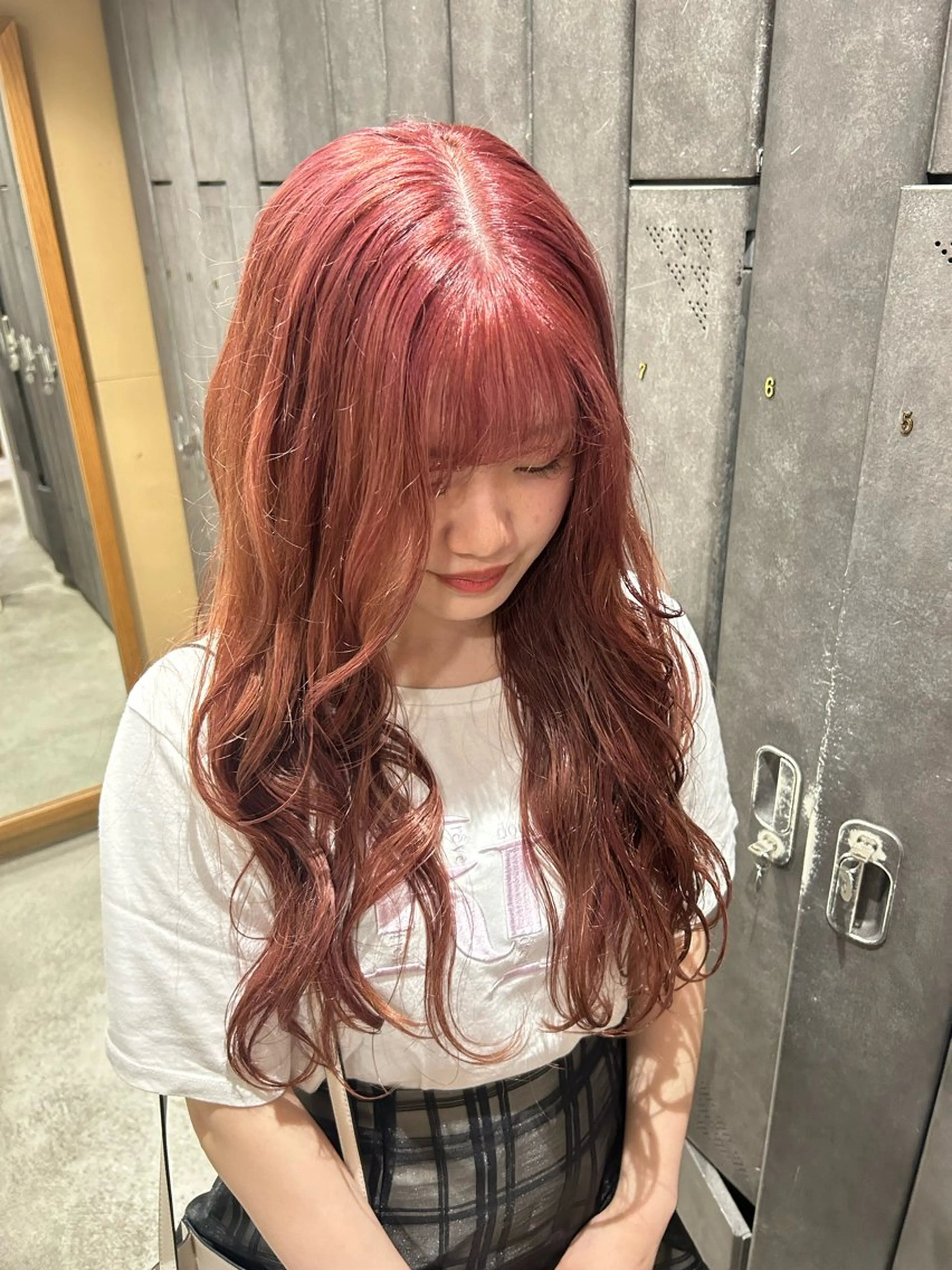 ロング カラー ベージュカラー ピンクカラー ピンクベージュ ボブレイヤー/ ブリーチ/miyuuのヘアスタイル