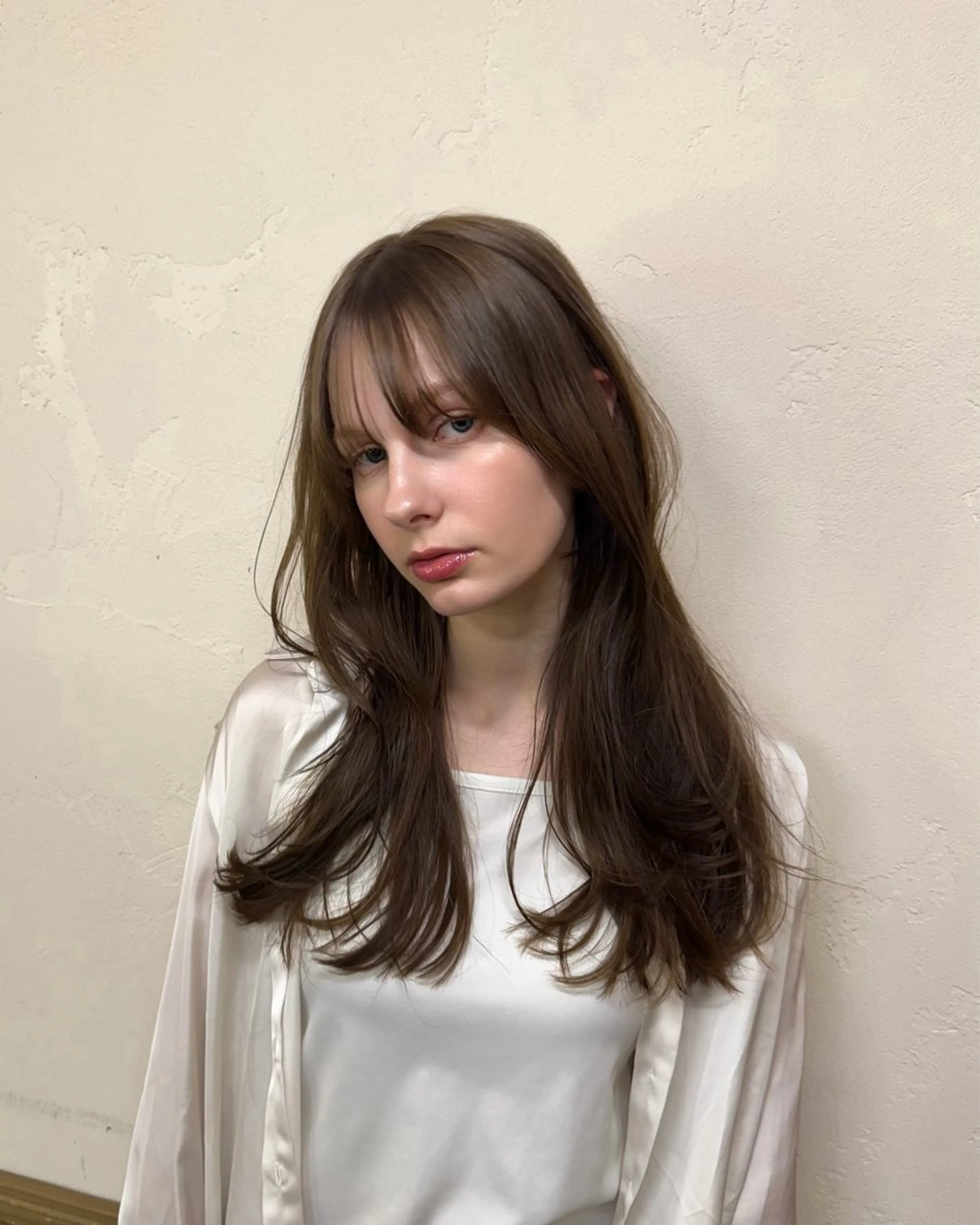 ロング カラー ロングレイヤー レイヤーカット ロング カット Bonheur銀座 /前田 栞九郎のヘアスタイル