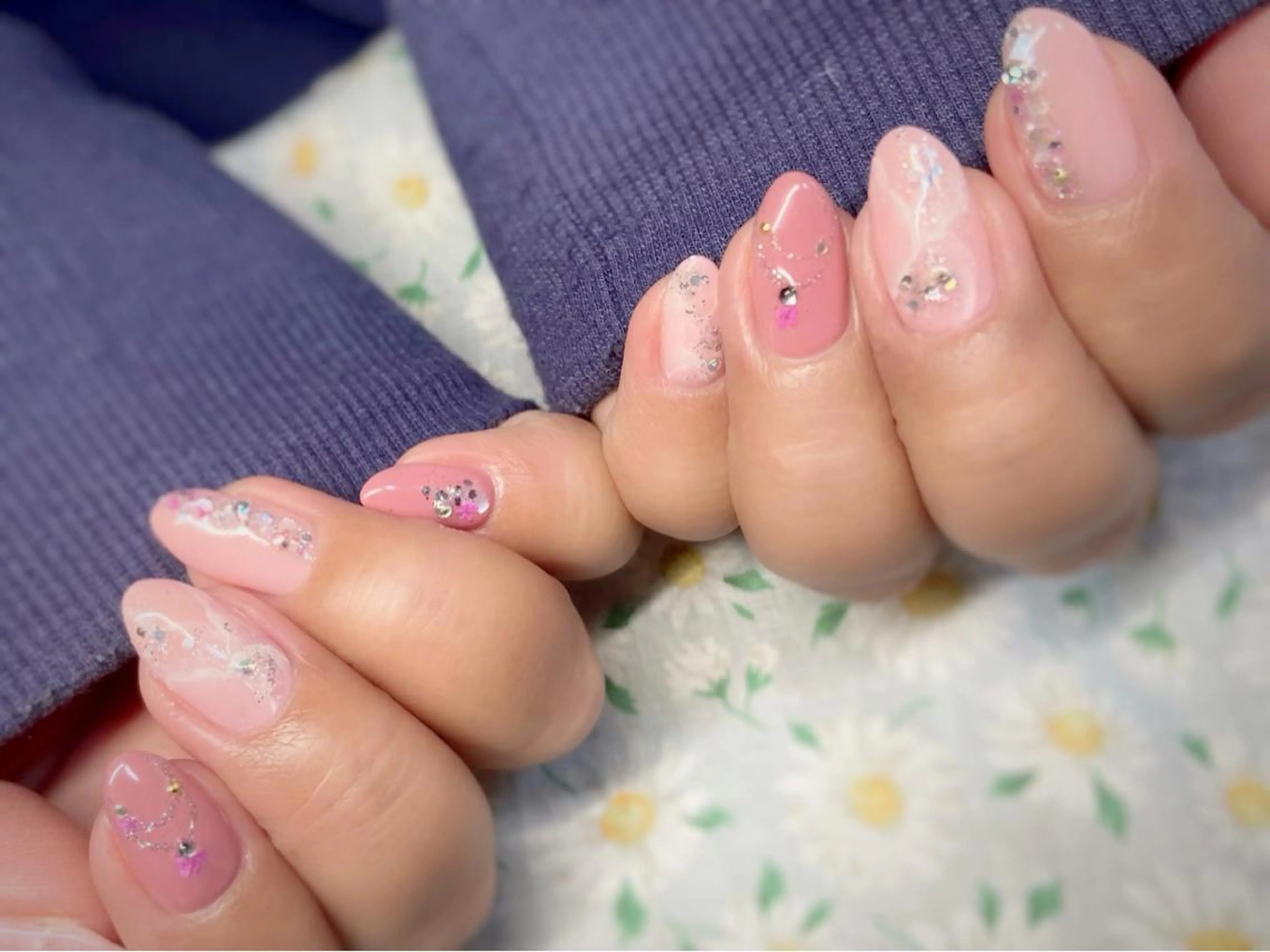 ネイル 大理石ネイル(マーブル) ハンドネイル ﾈｲﾙｻﾛﾝ Bellefleurのネイルデザイン