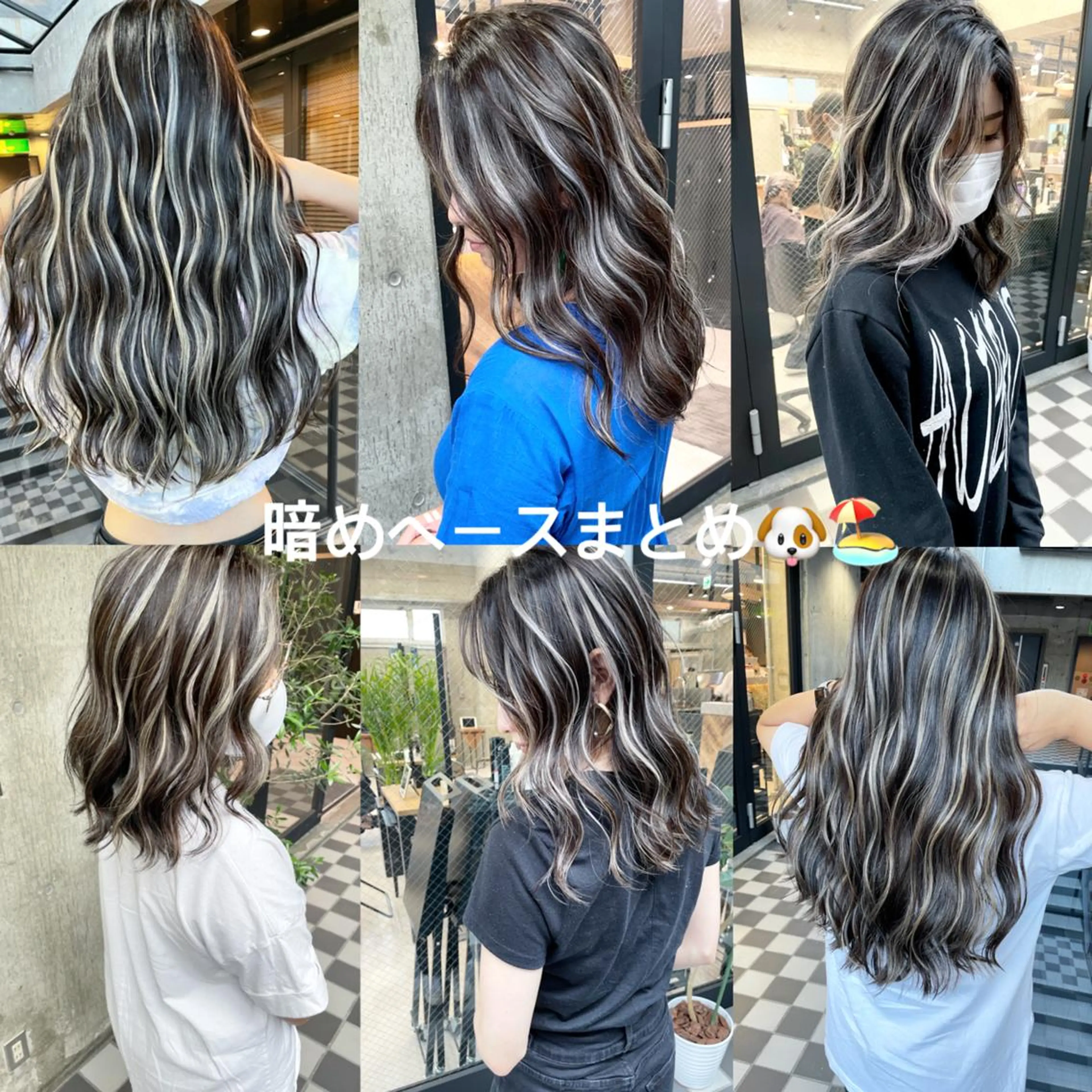 ミディアム カラー ブリーチ ケアブリーチ ハイライトカラー ハイライト SALOWIN  原宿ash所属・タナカ タクヤのヘアスタイル