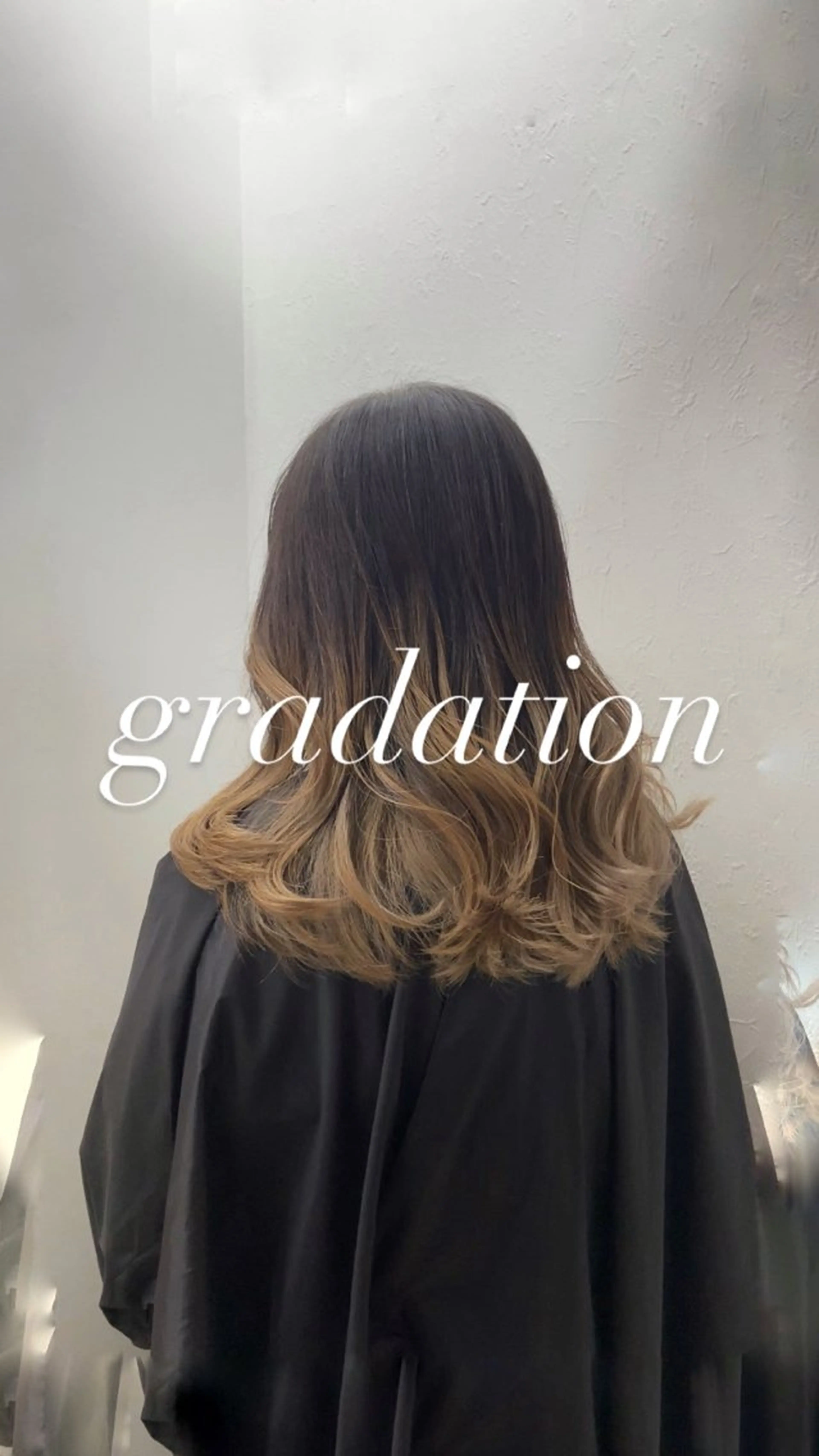 セミロング カラー ブリーチ グラデーションカラー ヘアカラー hair studio Zen所属・Kensho 京都駅 ケアブリーチのヘアスタイル