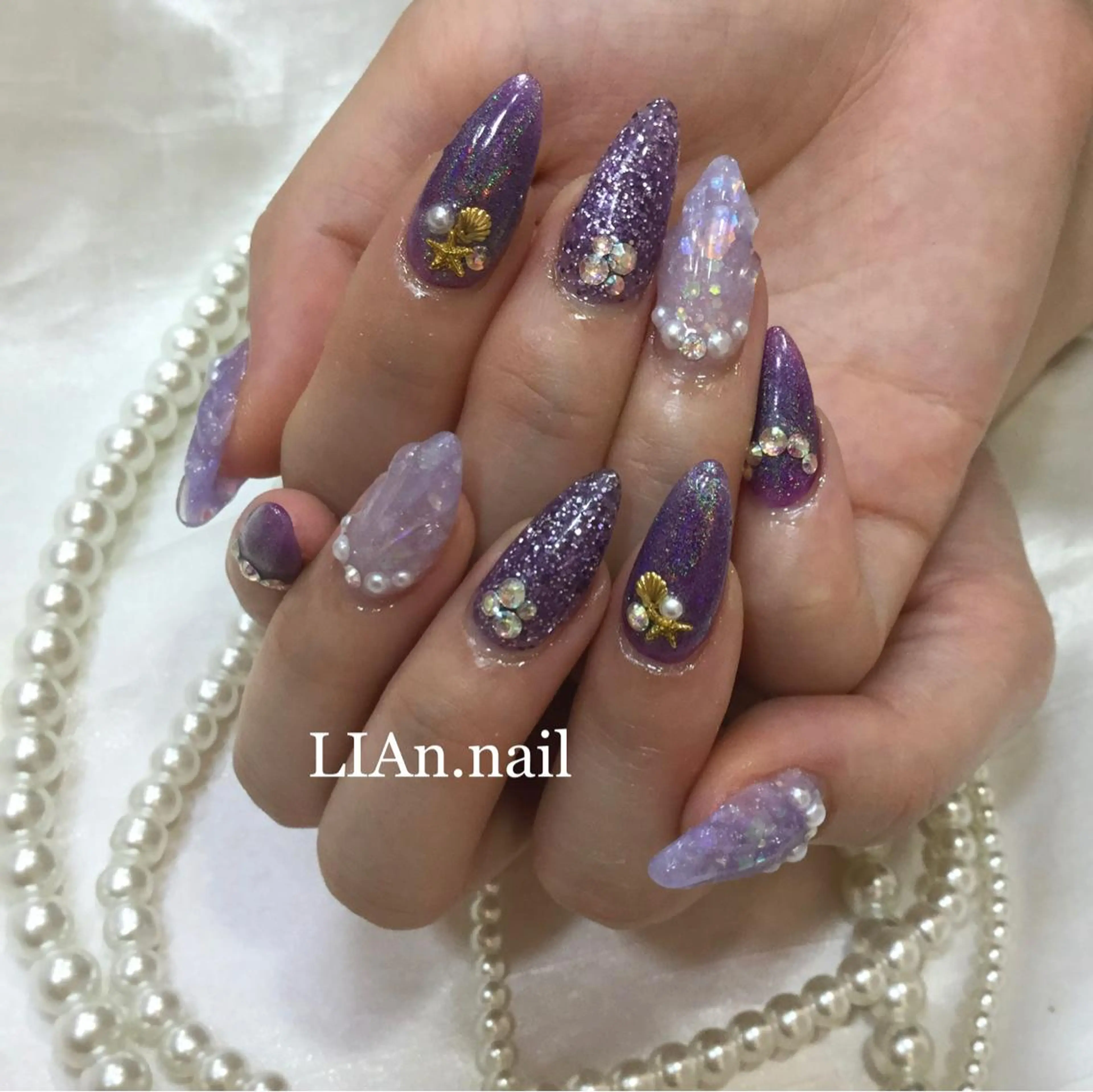 ネイル スカルプネイル Lian nailのネイルデザイン