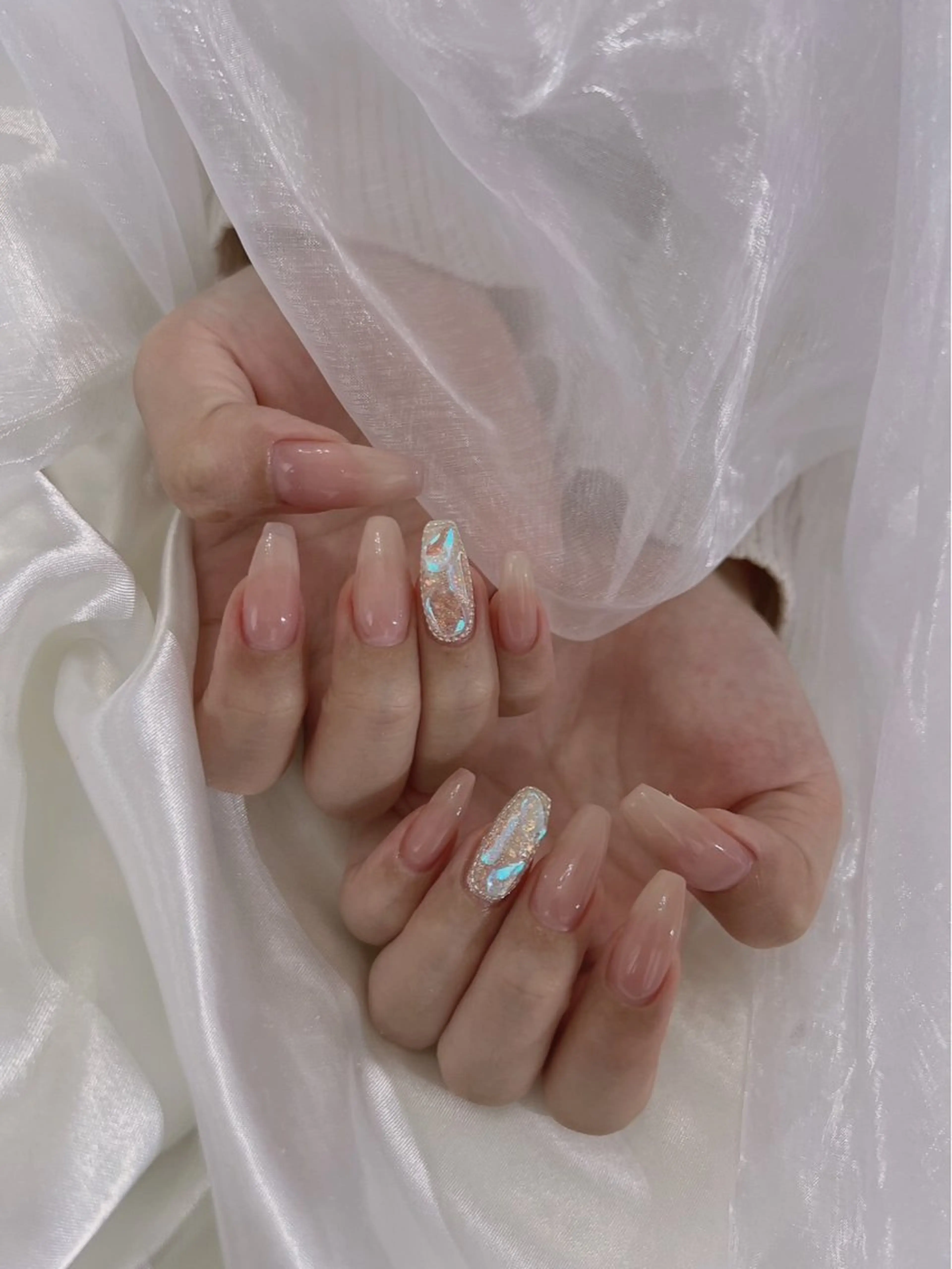 ネイル 長さ出し シンプルネイル ハンドネイル emu enyaのネイルデザイン