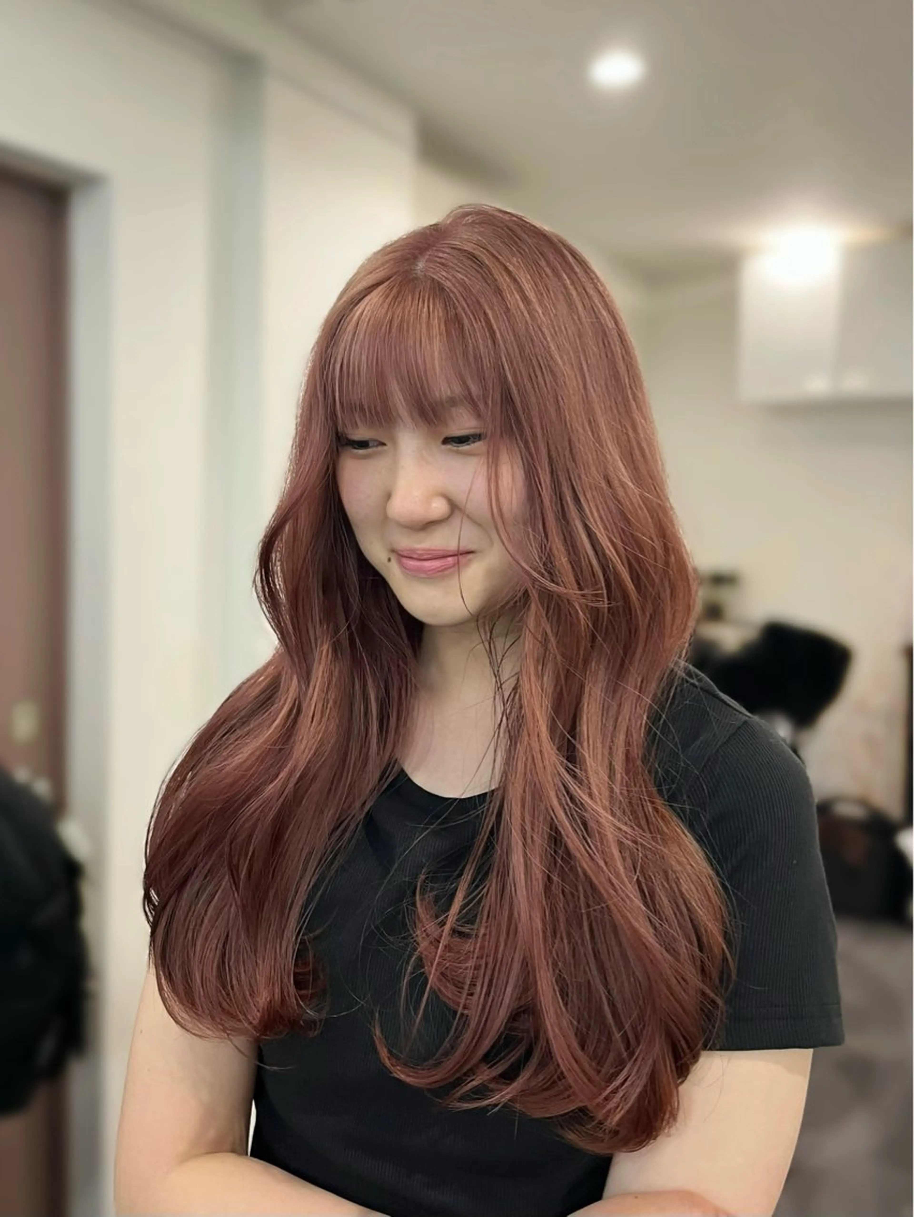 ロング カラー ピンクカラー ヘアカラー ♡なんば🫧透明感 🫧naako♡のヘアスタイル