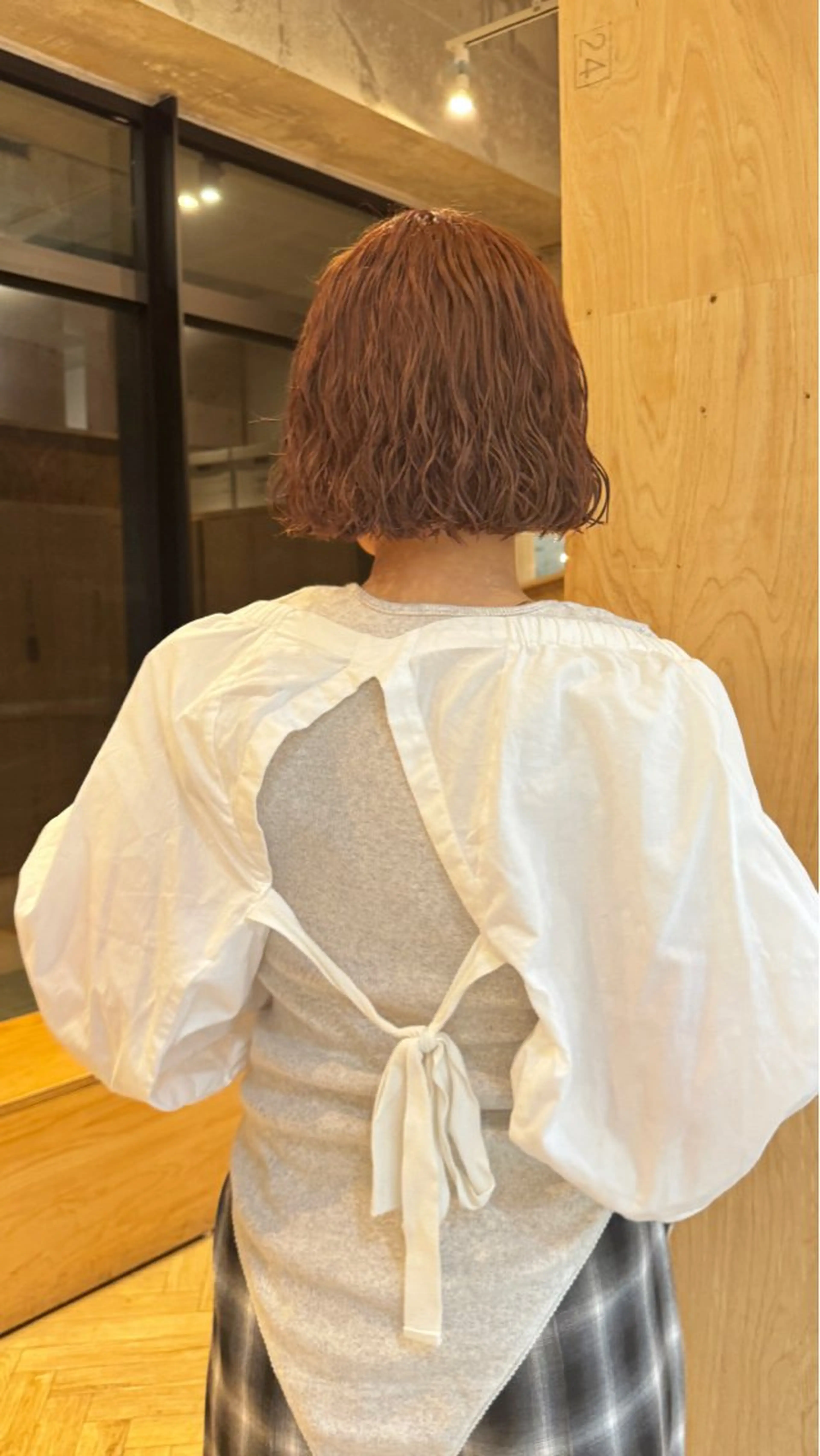 ショート パーマ ボブ ayaka/暖色 /ニュアンスボブのヘアスタイル