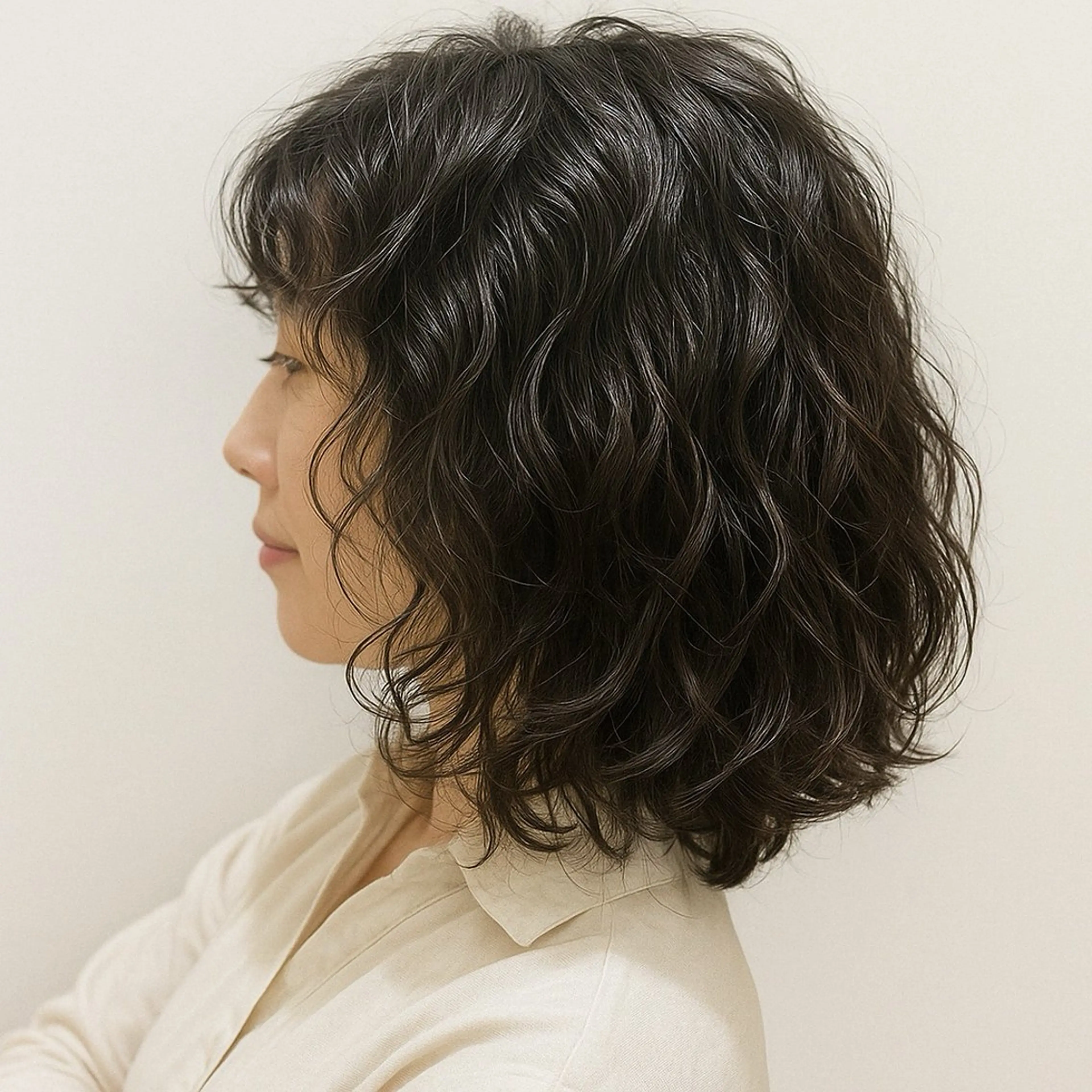 【手抜きに見えないラフさ】カット+ナチュラルウェーブパーマの写真
