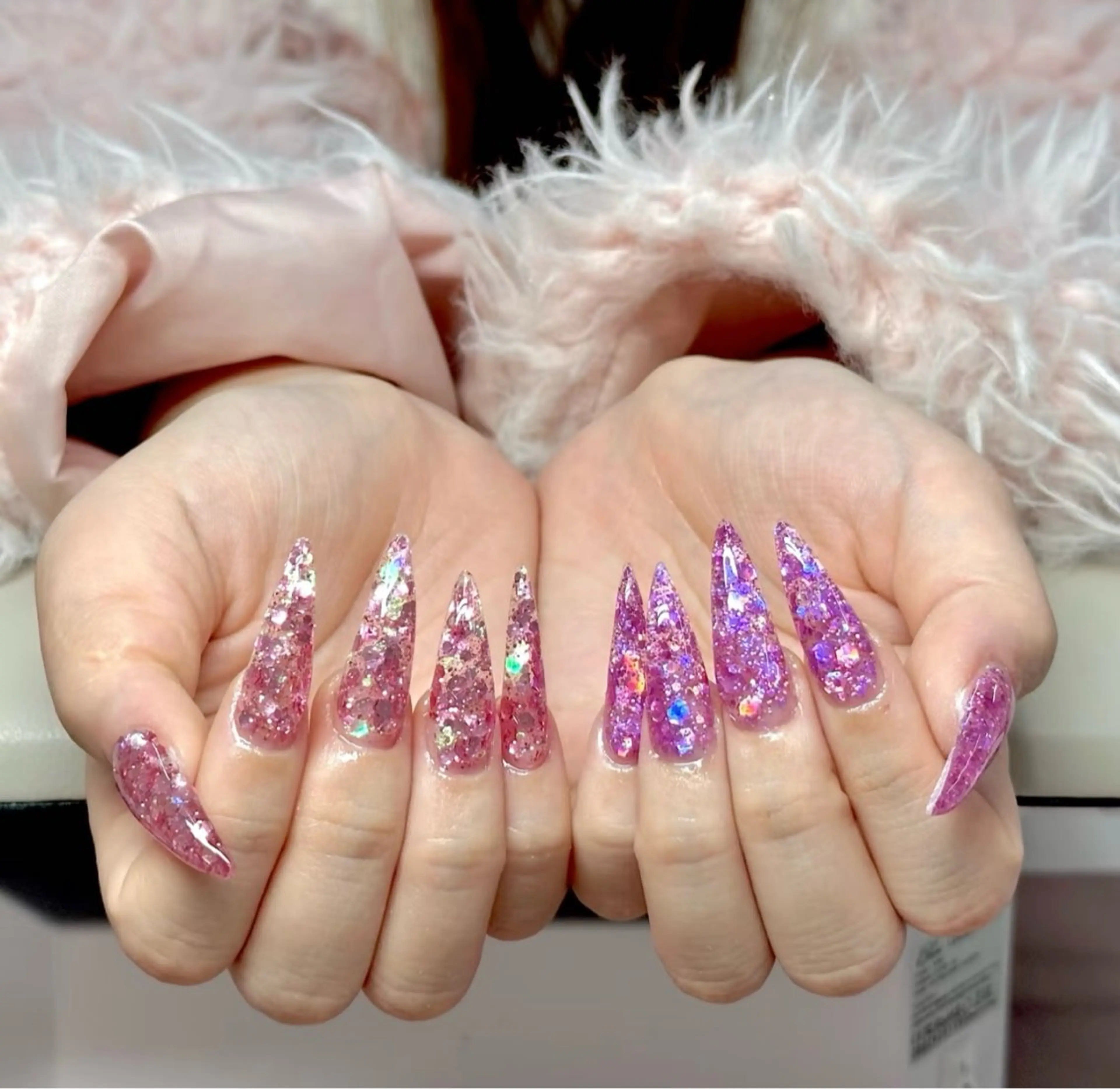 ネイル フラッシュネイル ラメ(グリッター) RIRI STUDIOのネイルデザイン